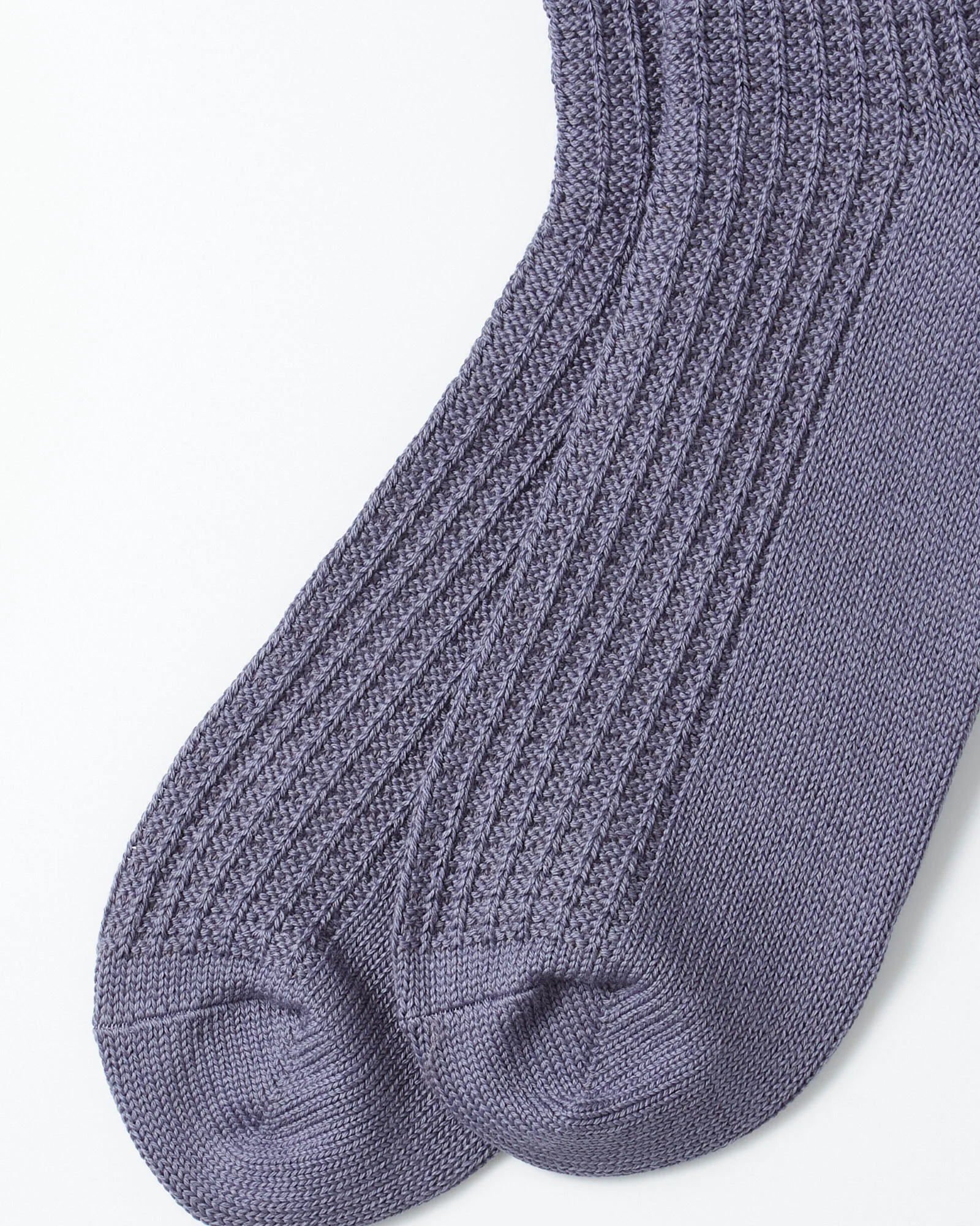 1110 Waffle Crew Socks in Steel Blue - Image 2