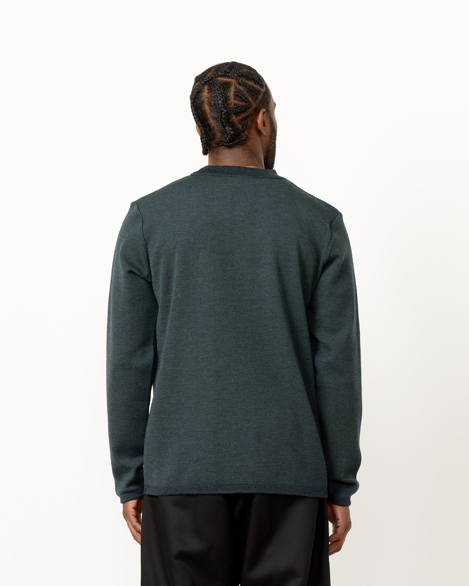 Marine Crew Neck in Midnight Green - Image 5