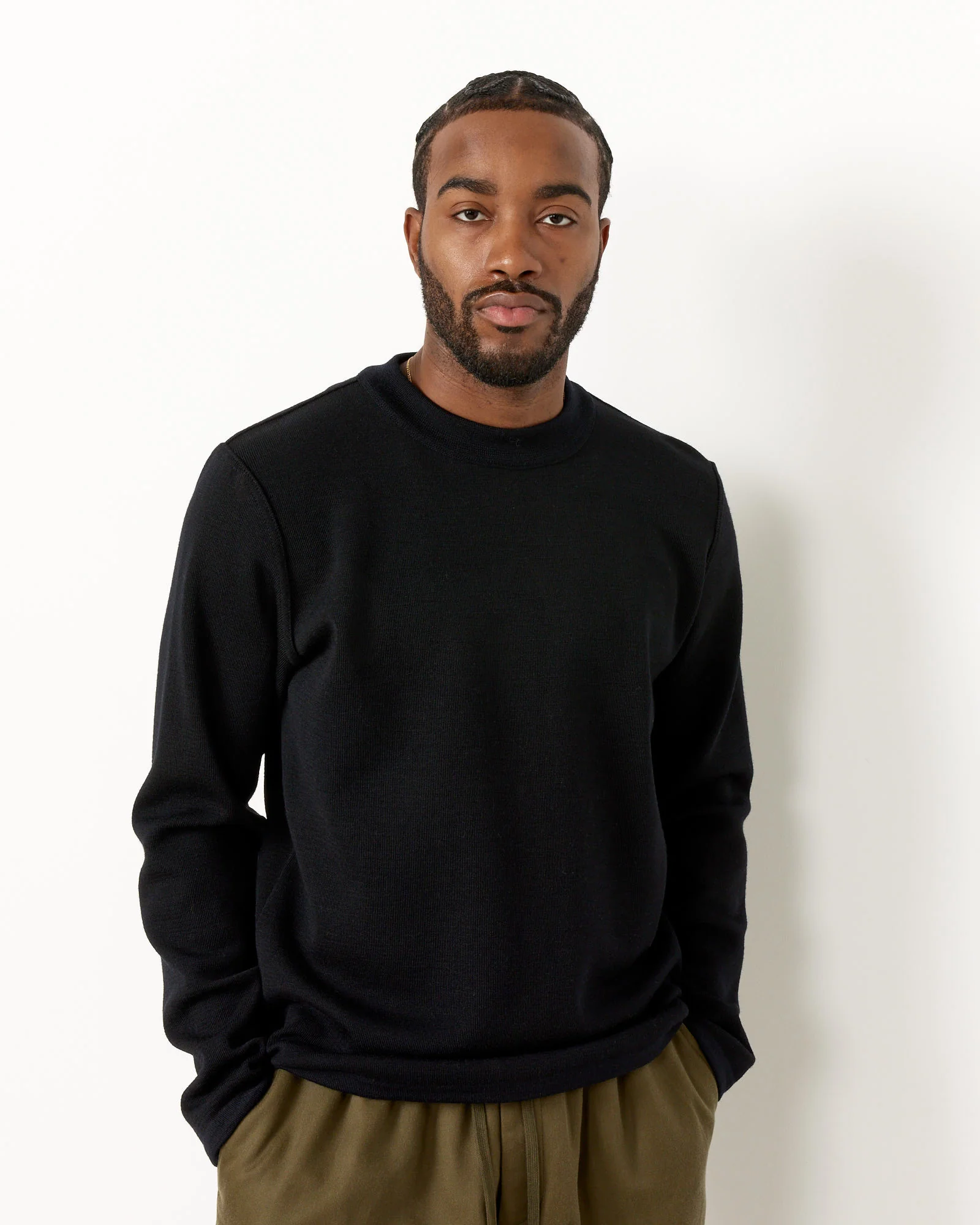 Marine Crew Neck in Residual Black - Image 3