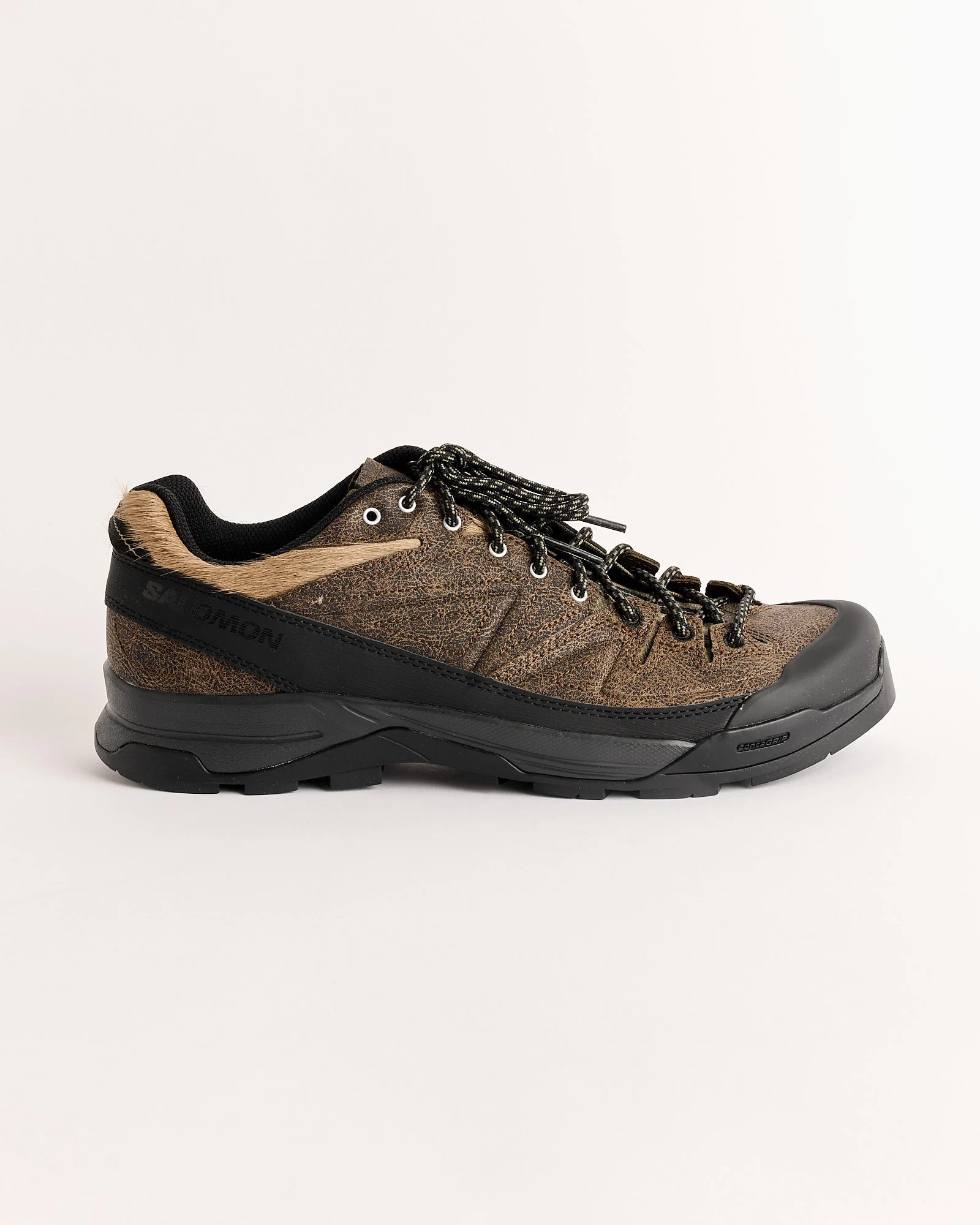 X-ALP LOW DISTRESSED LEATHER in Dkeart/Black