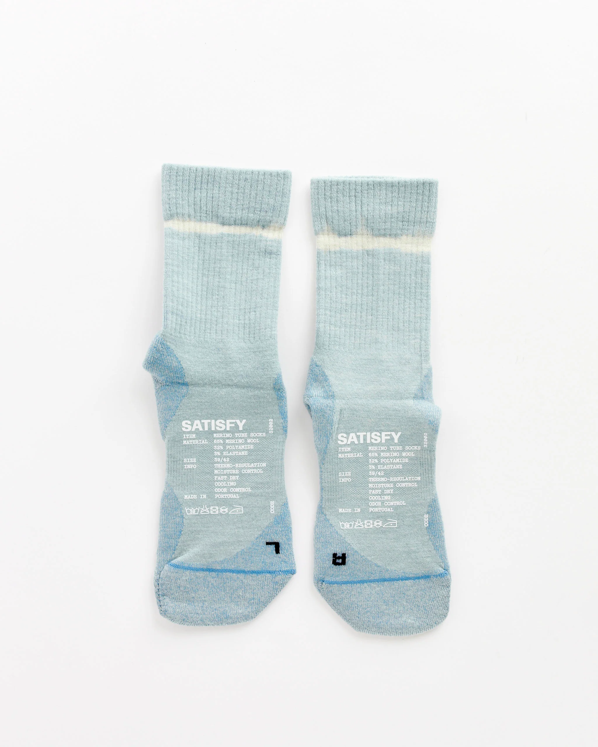 Merino Nylon Tube Socks in Dusty Blue