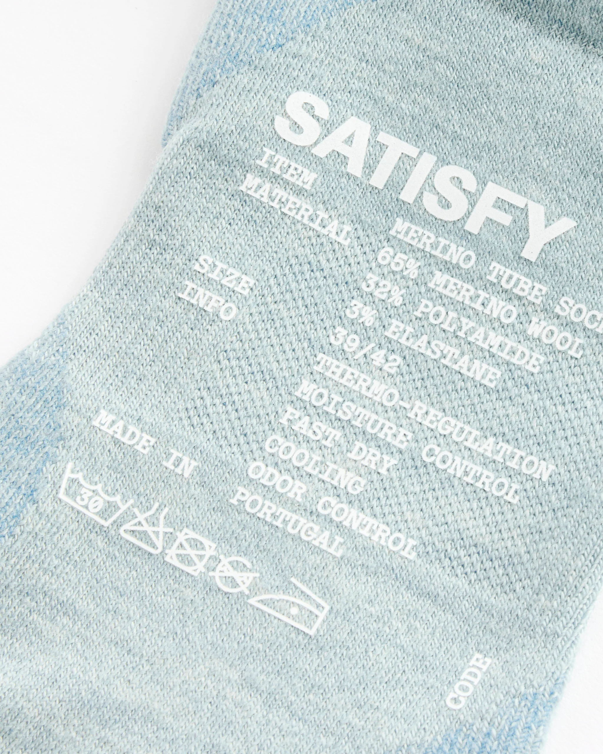 Merino Nylon Tube Socks in Dusty Blue - Image 3