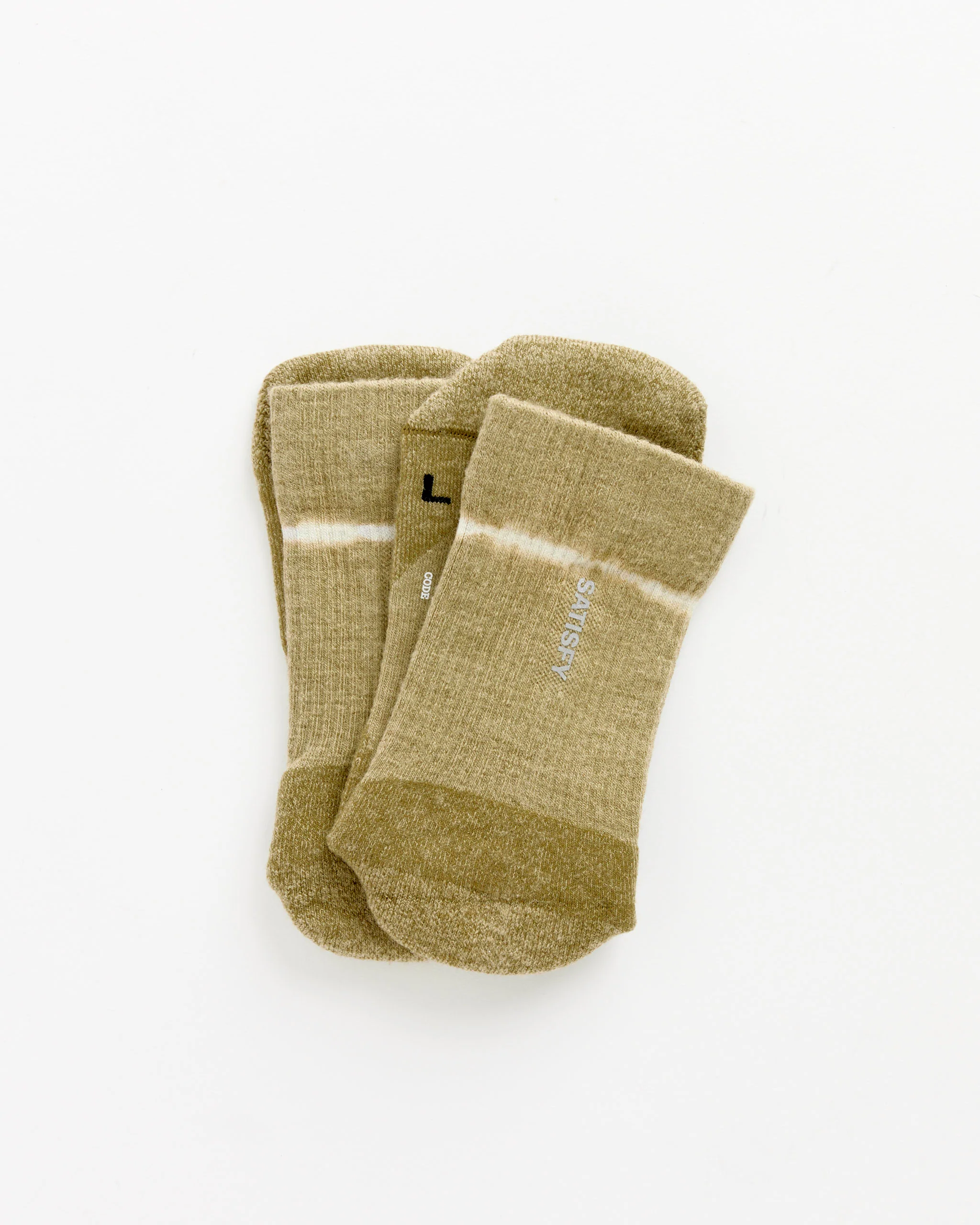 Merino Nylon Tube Socks in Tie Dye Covert Green - Image 3
