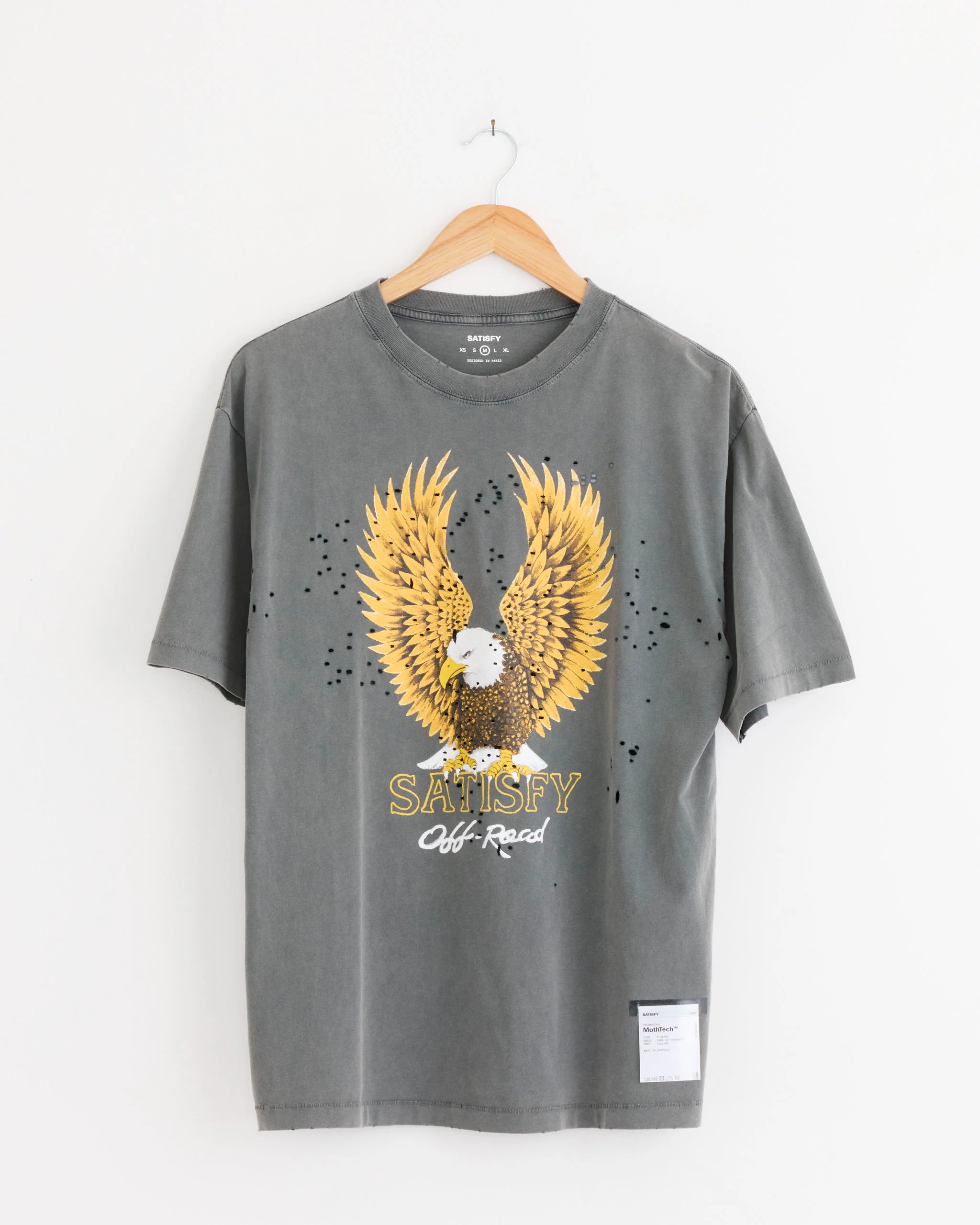MothTech T-Shirt in Faded Black