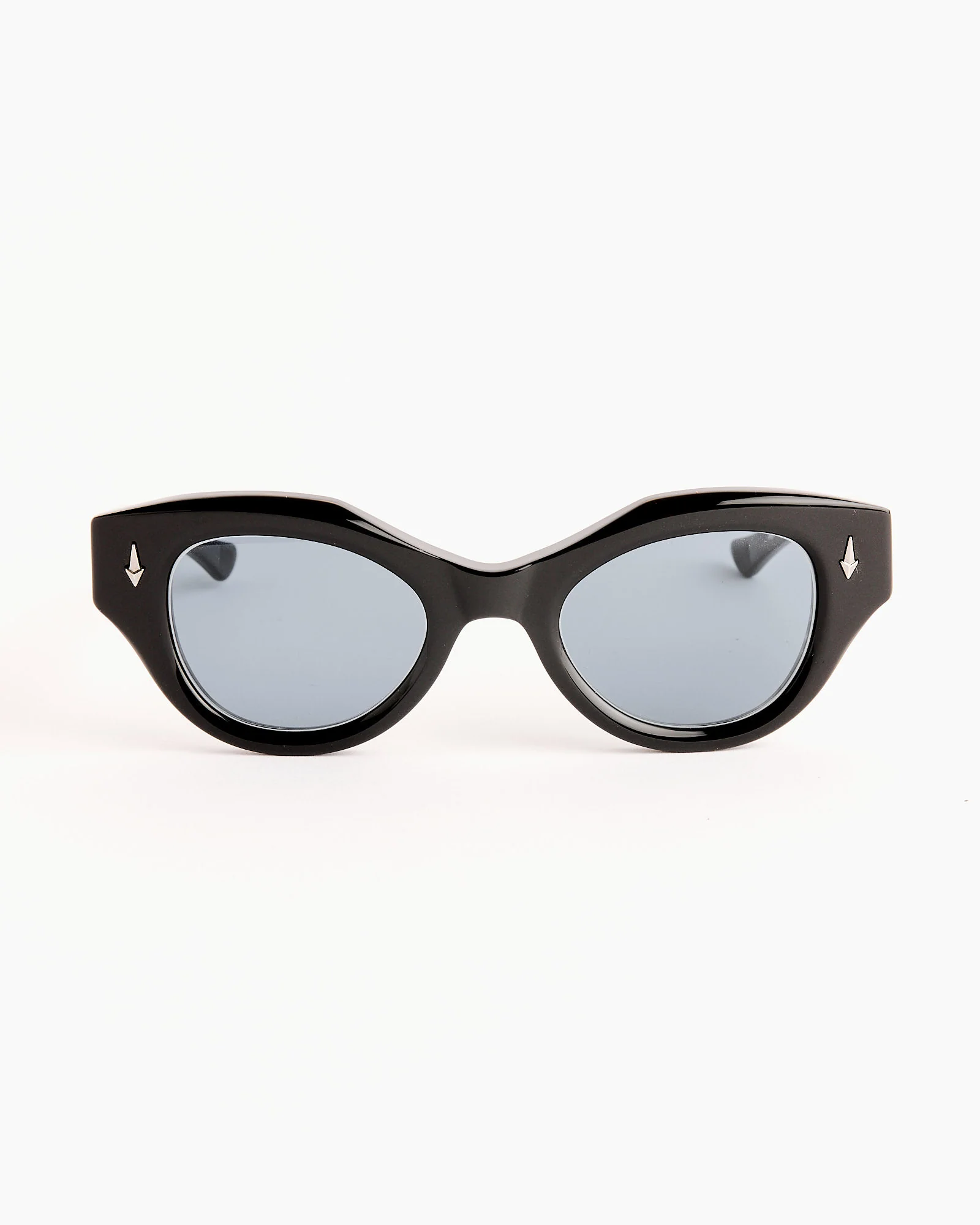 Voyante Sunglasses in Pearl Black/Blue Lens