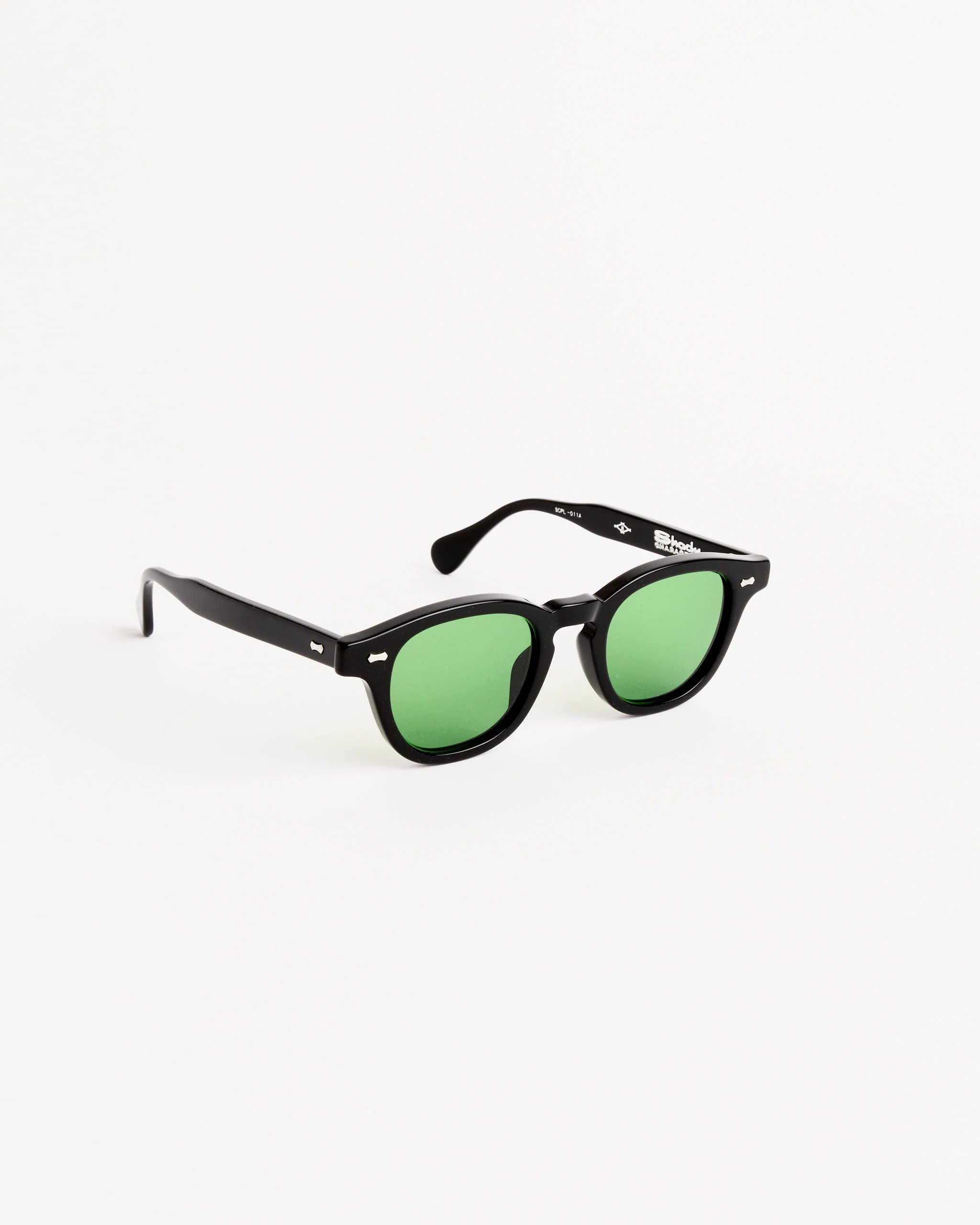 Arnie Sunglasses in Black/Med Green - Image 2