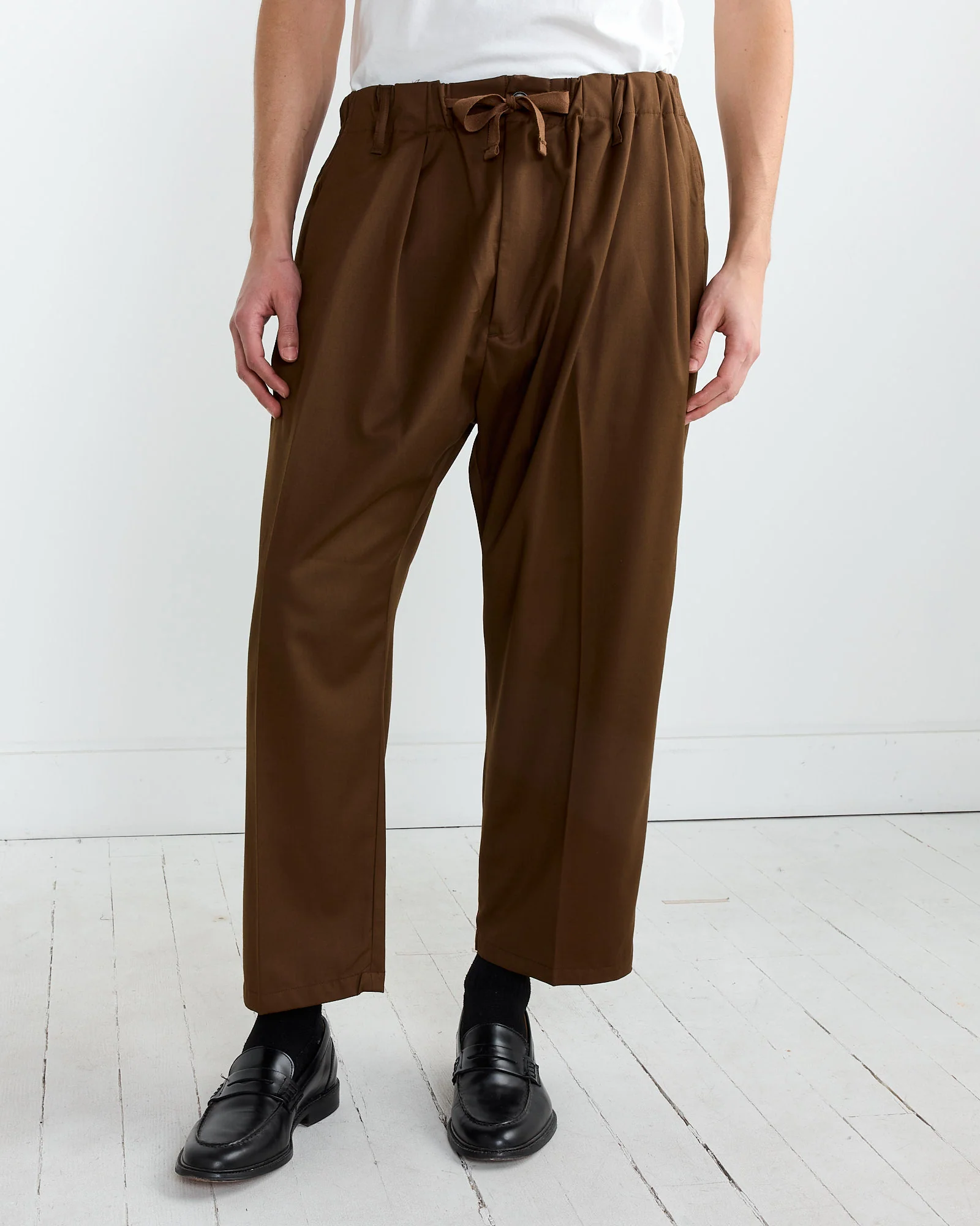 Baggy Twill Trouser in Brown - Image 3