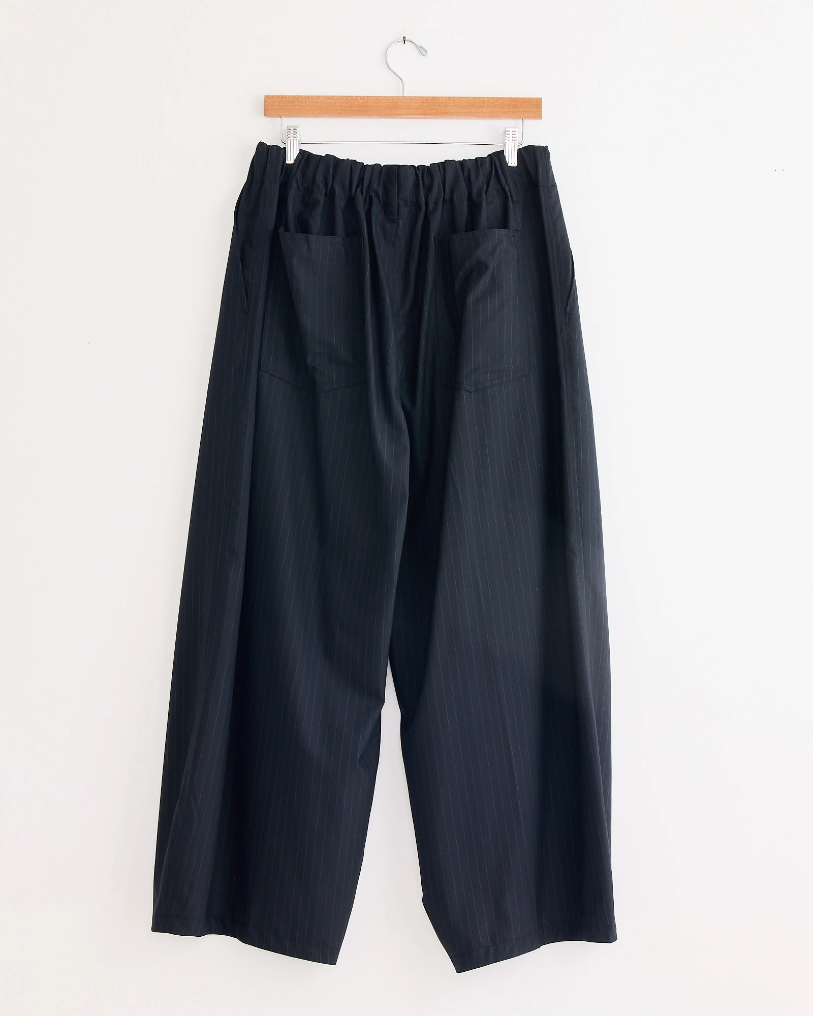 Circular Tropical Wool Pant in Black Stripe - Image 3