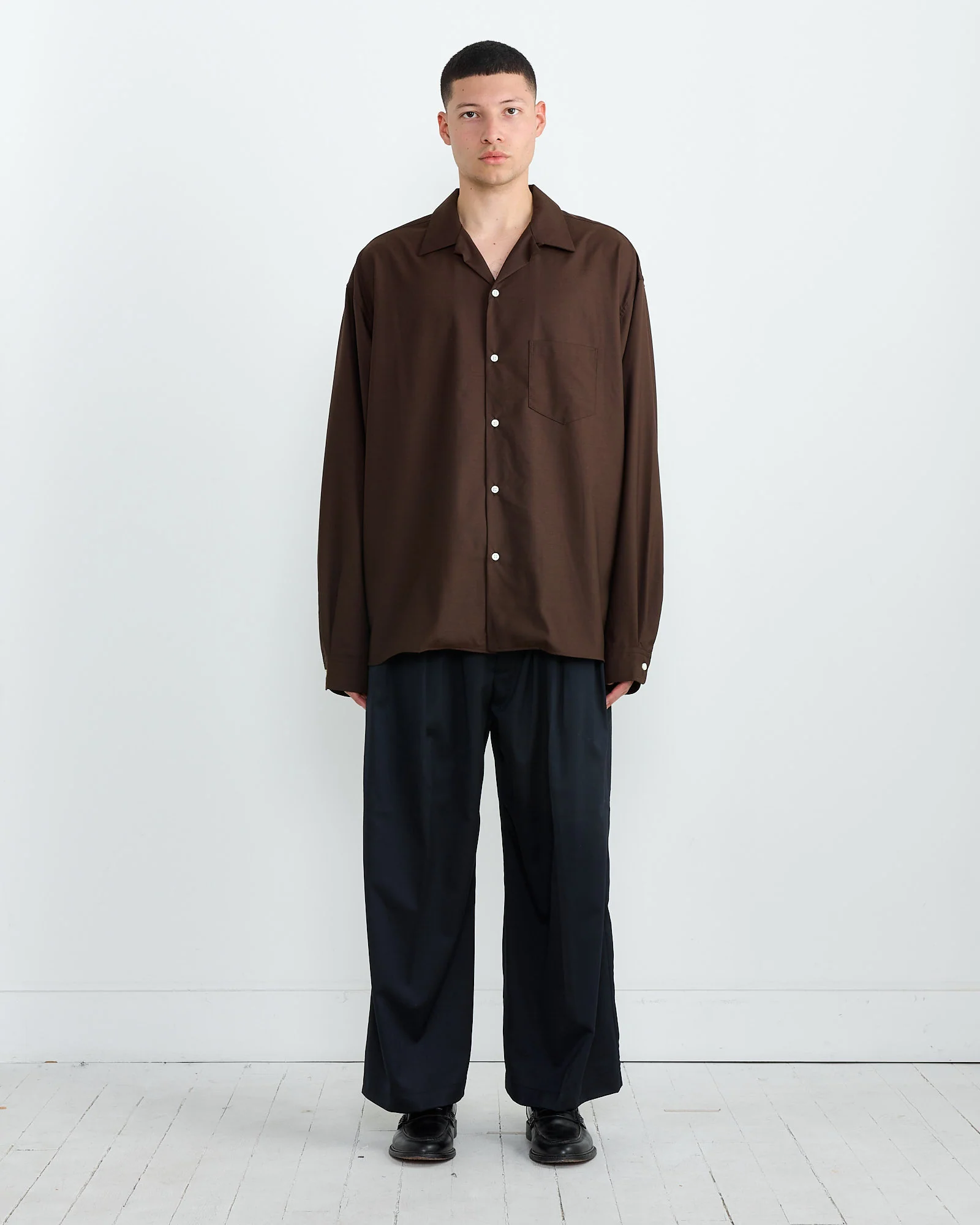 Re-Engineered Overshirt in Brown - Image 2