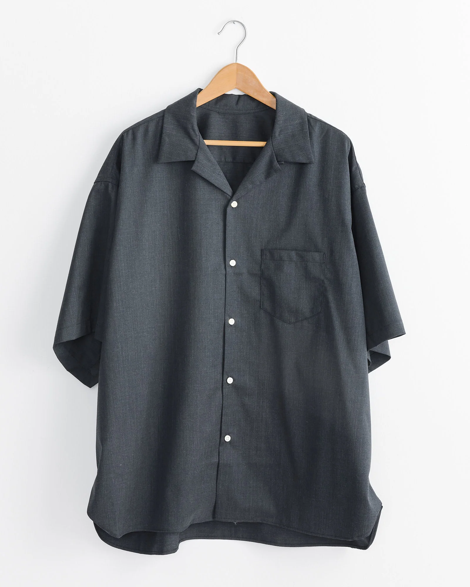 Re-Engineered Twill Overshirt in Anthracite