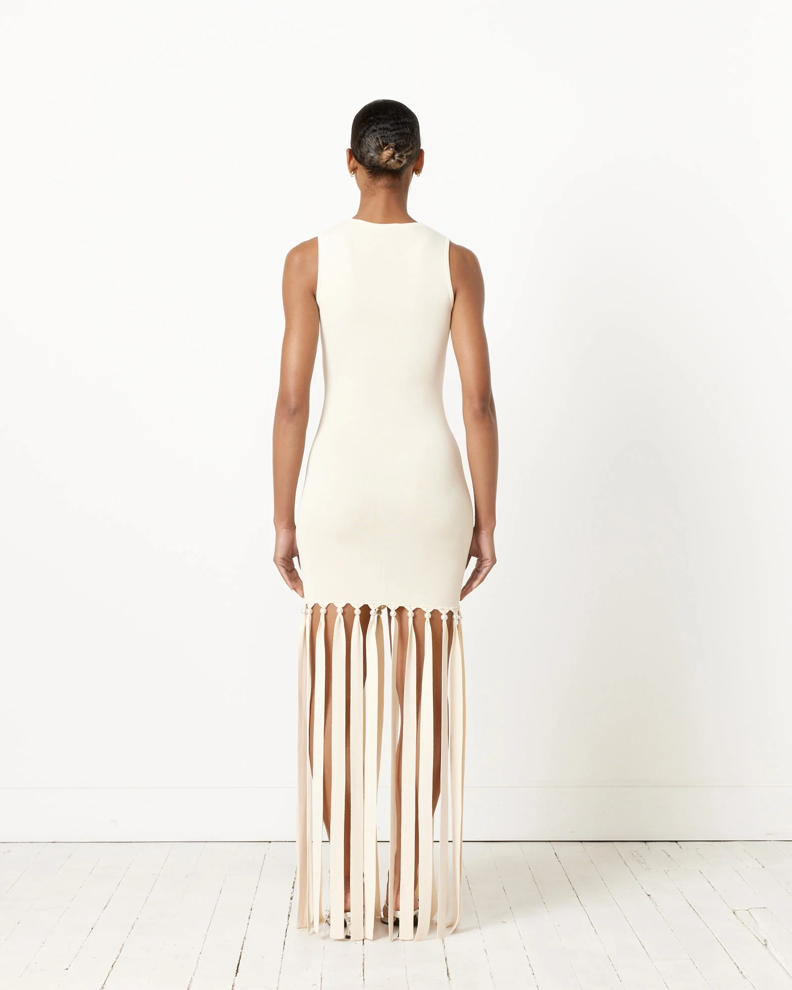 Eclisse Knit Dress in Ivory - Image 5