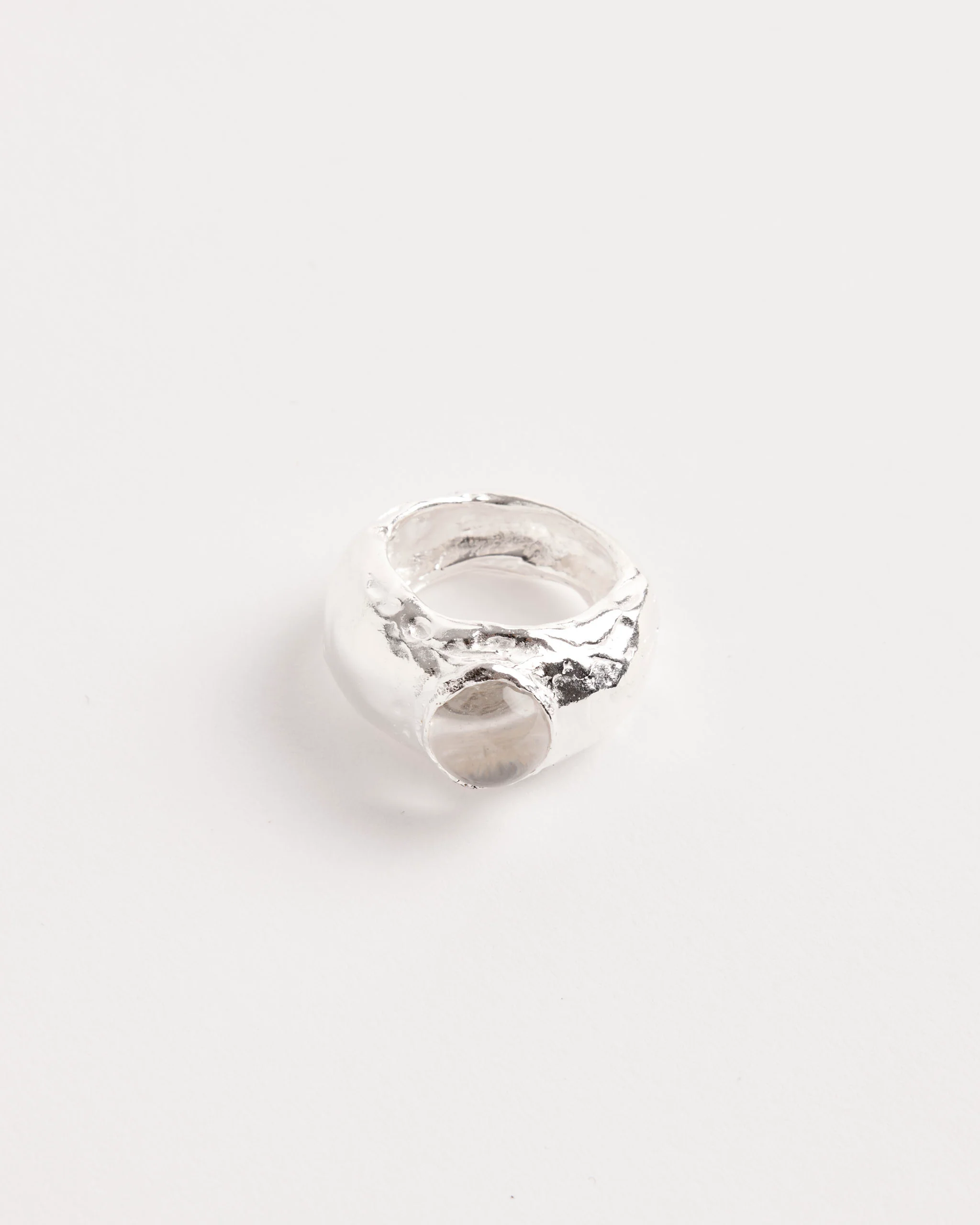 Fruto Agua Ring in SS/White Crystal