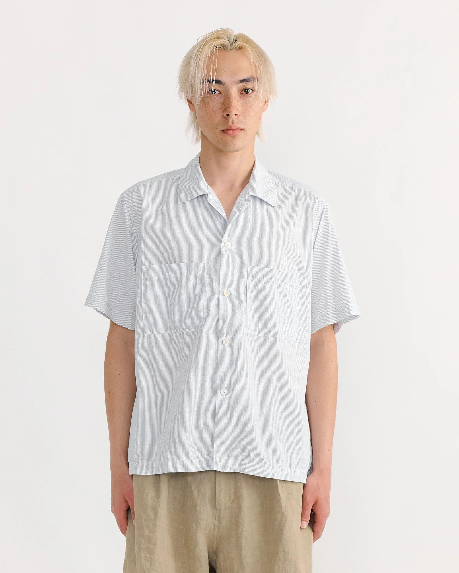 Acoustic Shirt in Crushed Cotton Pinstripe
