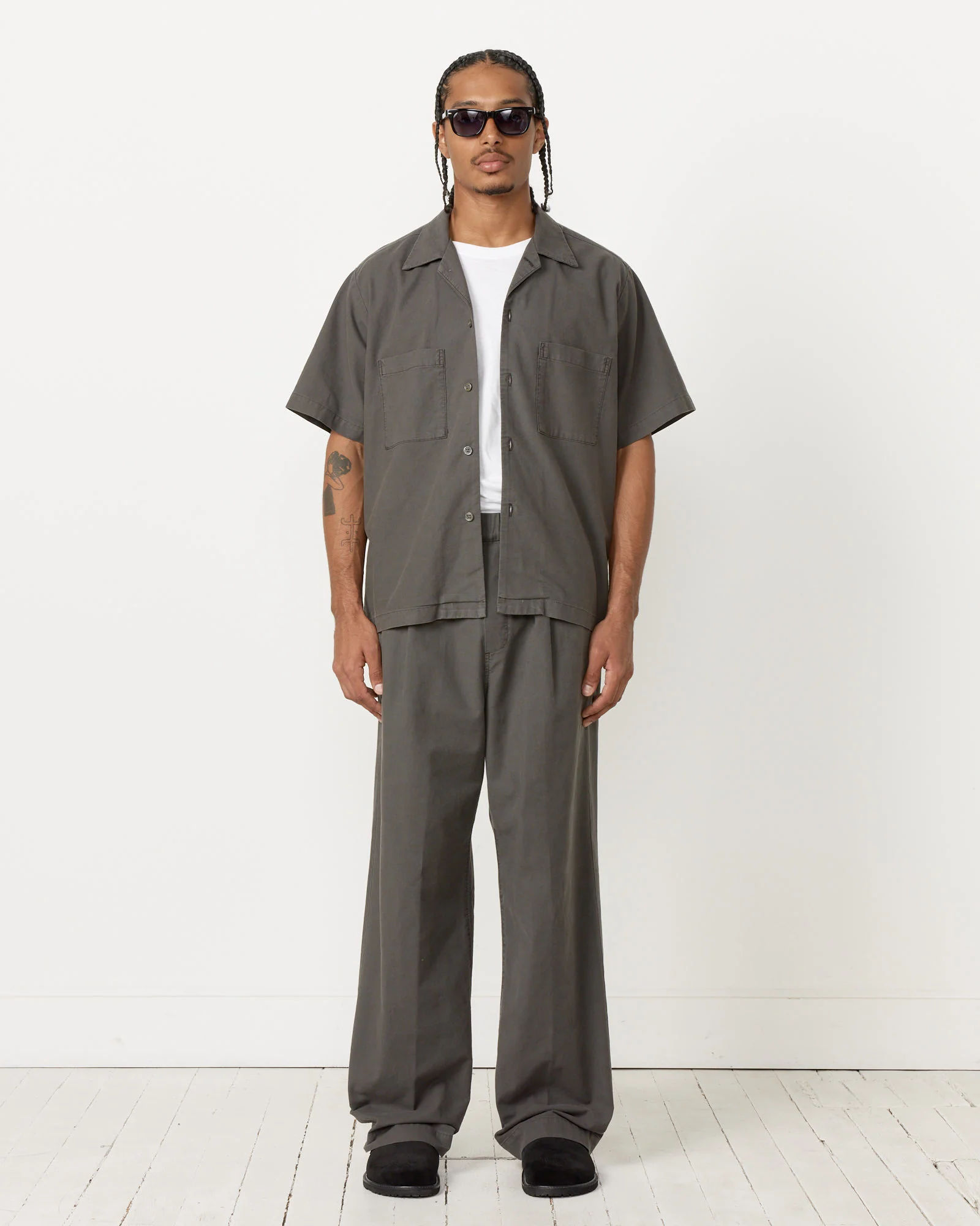 Acoustic Shirt Panama Cloth in Washed Grey - Image 2