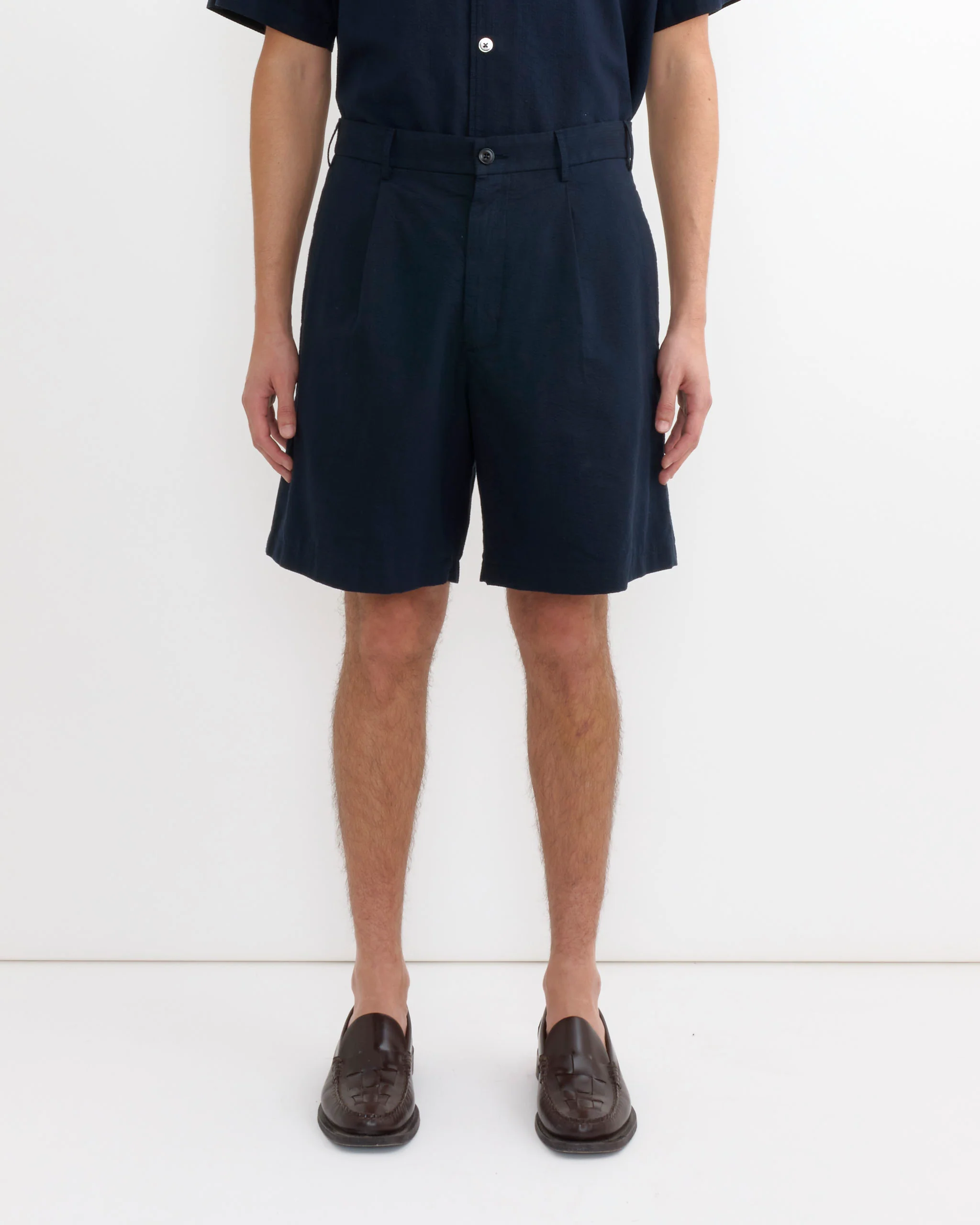 Arroyo Short in Japanese Seersucker Navy - Image 4