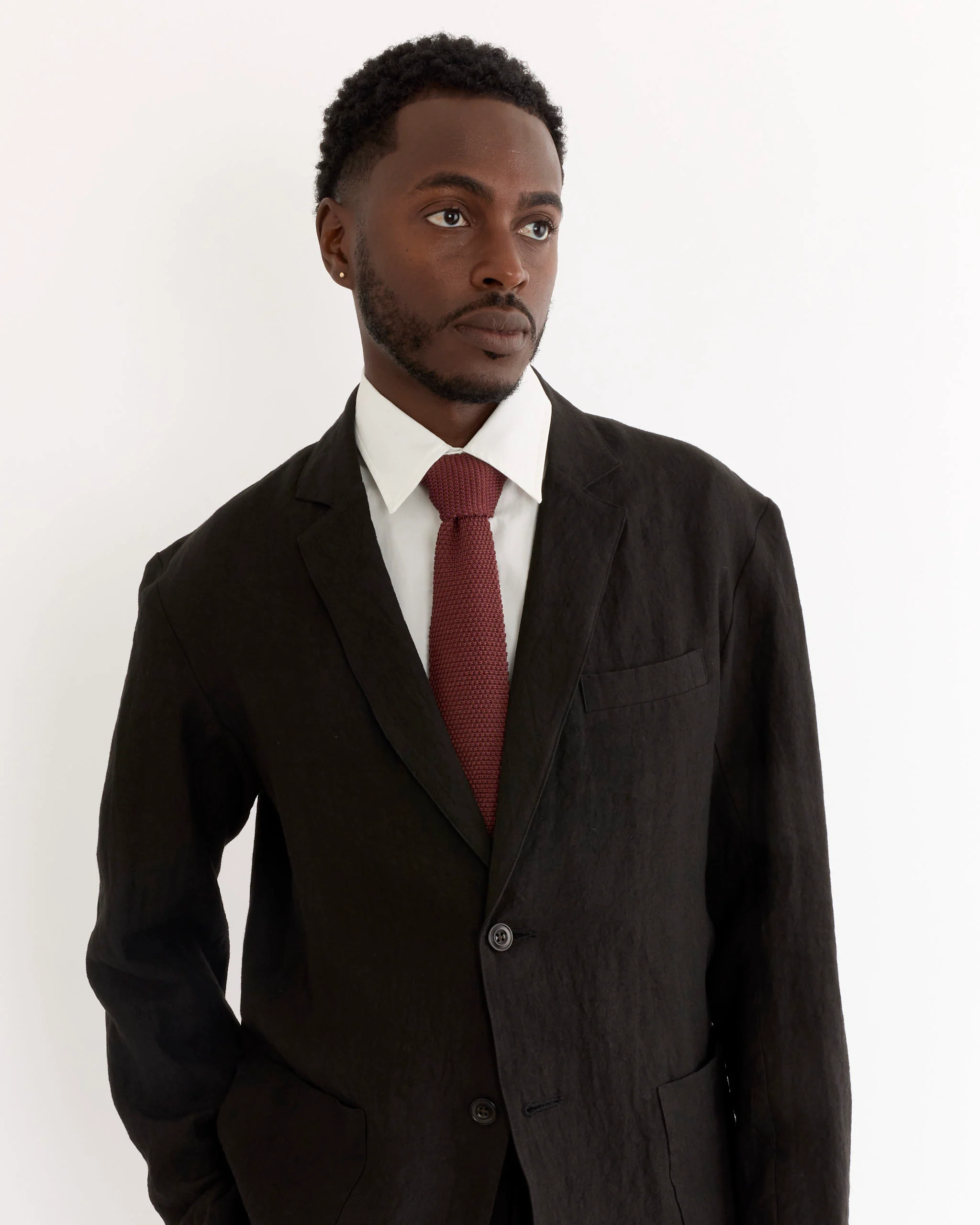 Blazer in Sun Dried Linen Black - Image 4