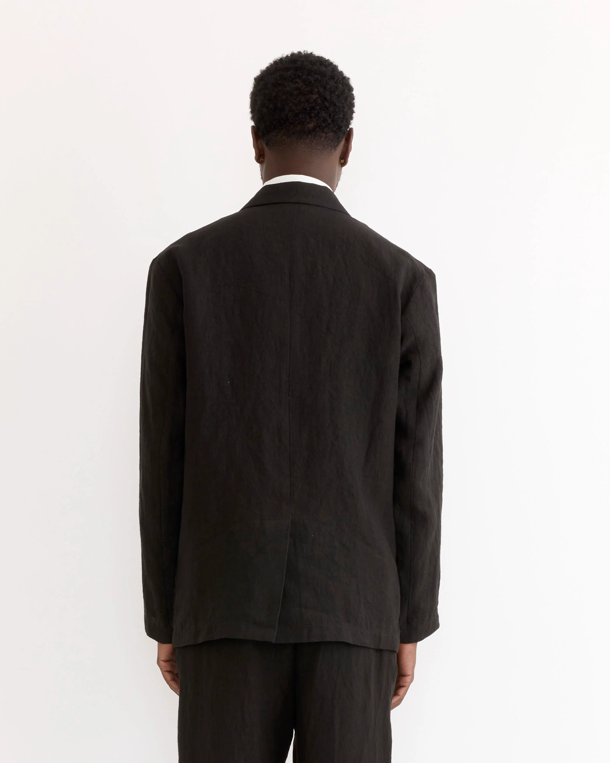 Blazer in Sun Dried Linen Black - Image 6
