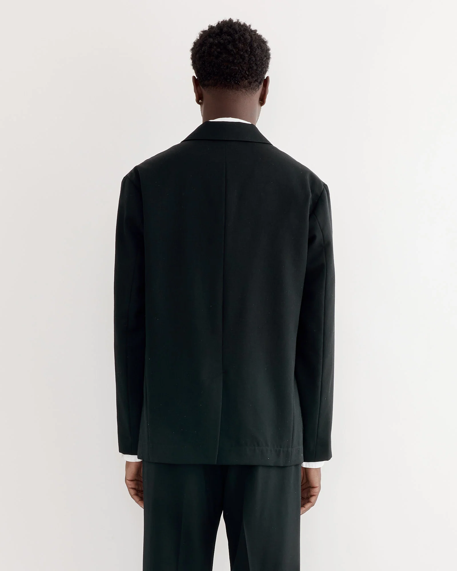 Blazer in Wool Gabardine Black - Image 5