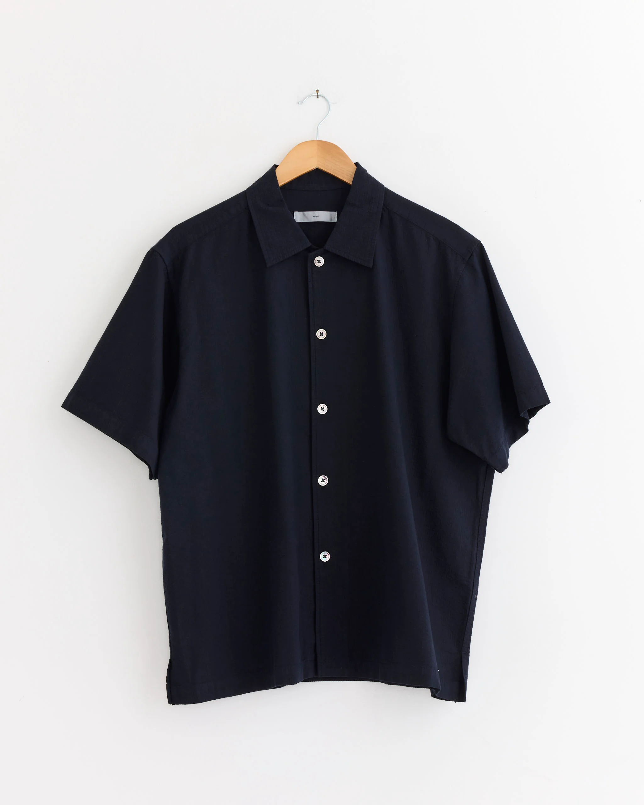 Cardiff Shirt in Japanese Seersucker Navy