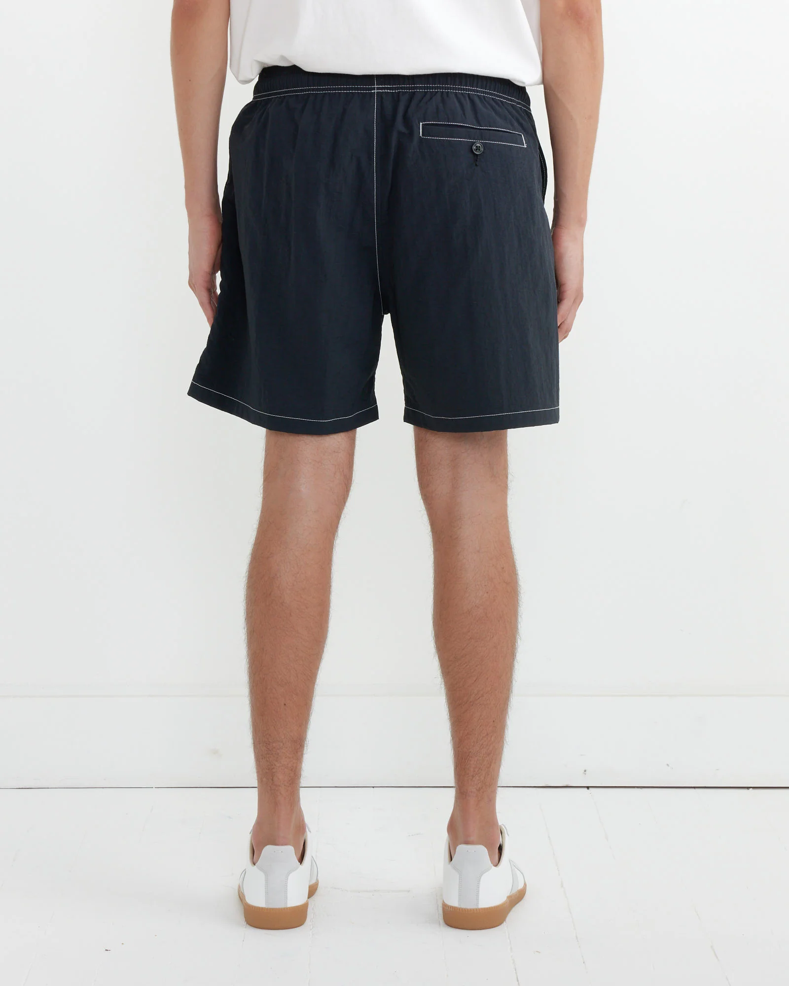 Contrast Stitch SM Short Taslan Nylon in Midnight - Image 3
