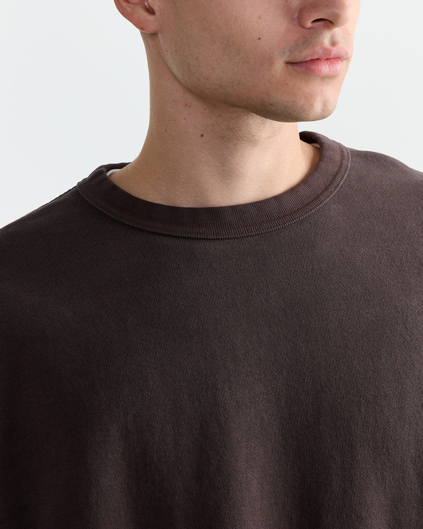 Dolphy Crew in 22oz French Terry Brown - Image 3