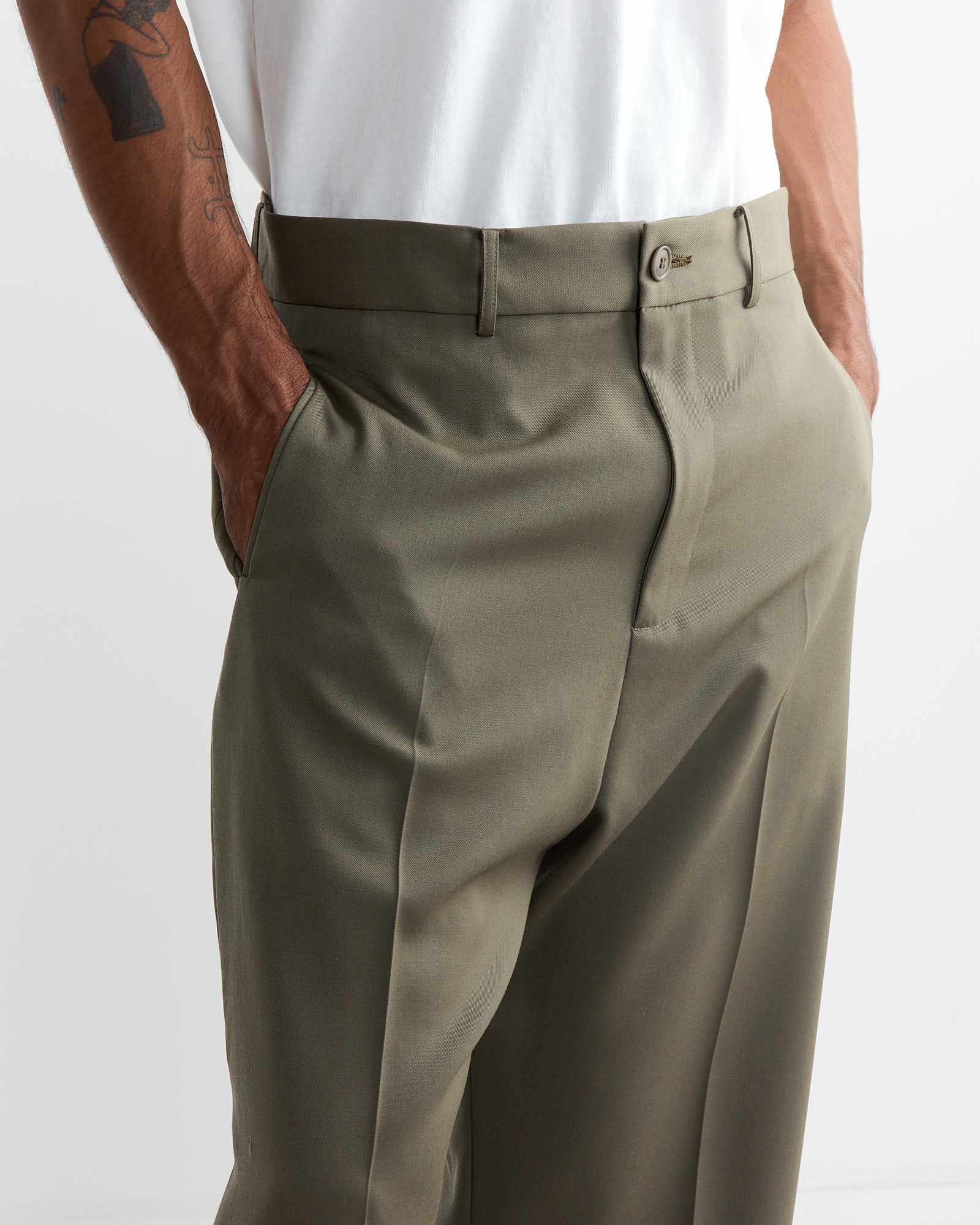 Jazz Pant Wool Gabardine in Sage - Image 4