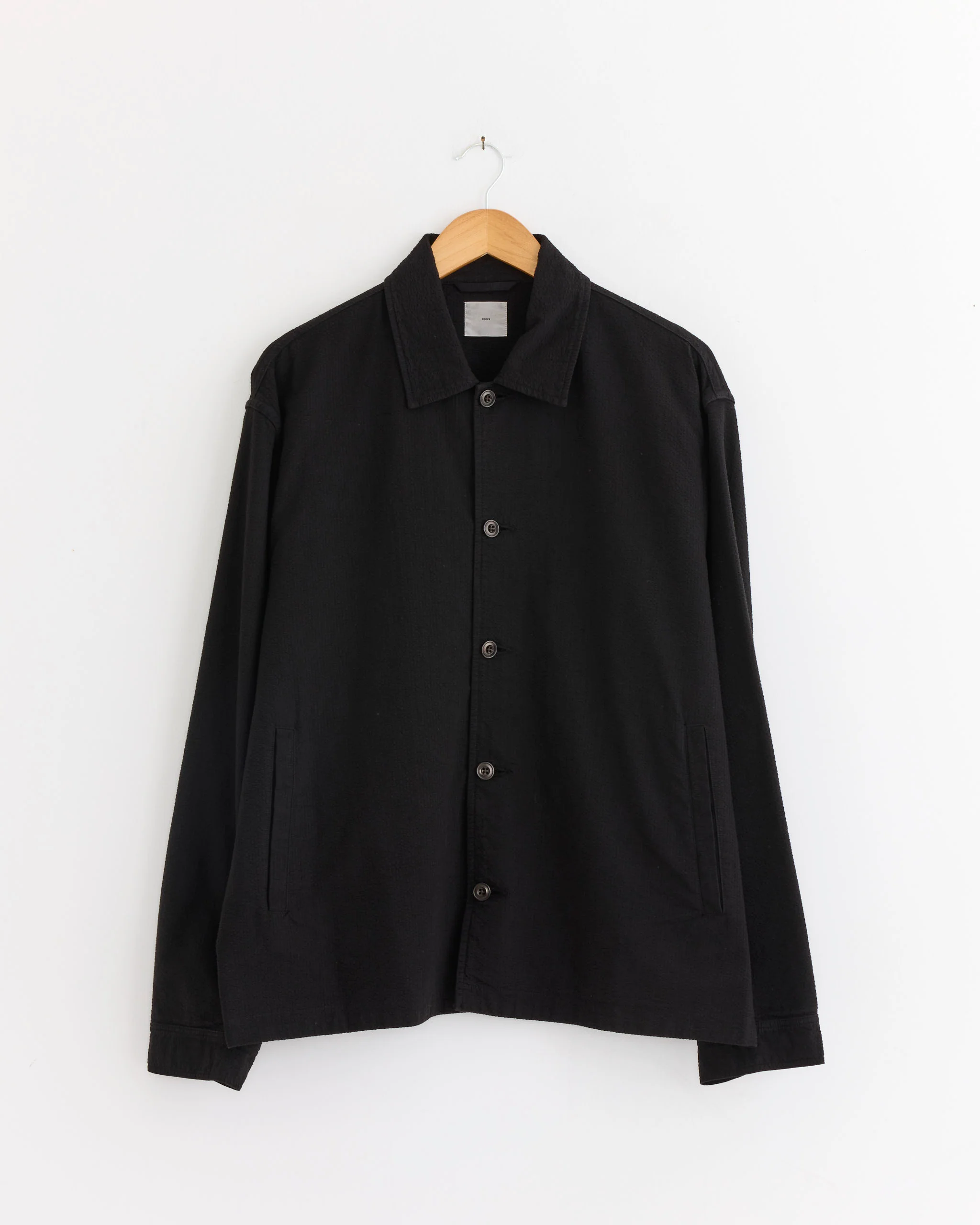 Knoll Jacket in Japanese Seersucker Black
