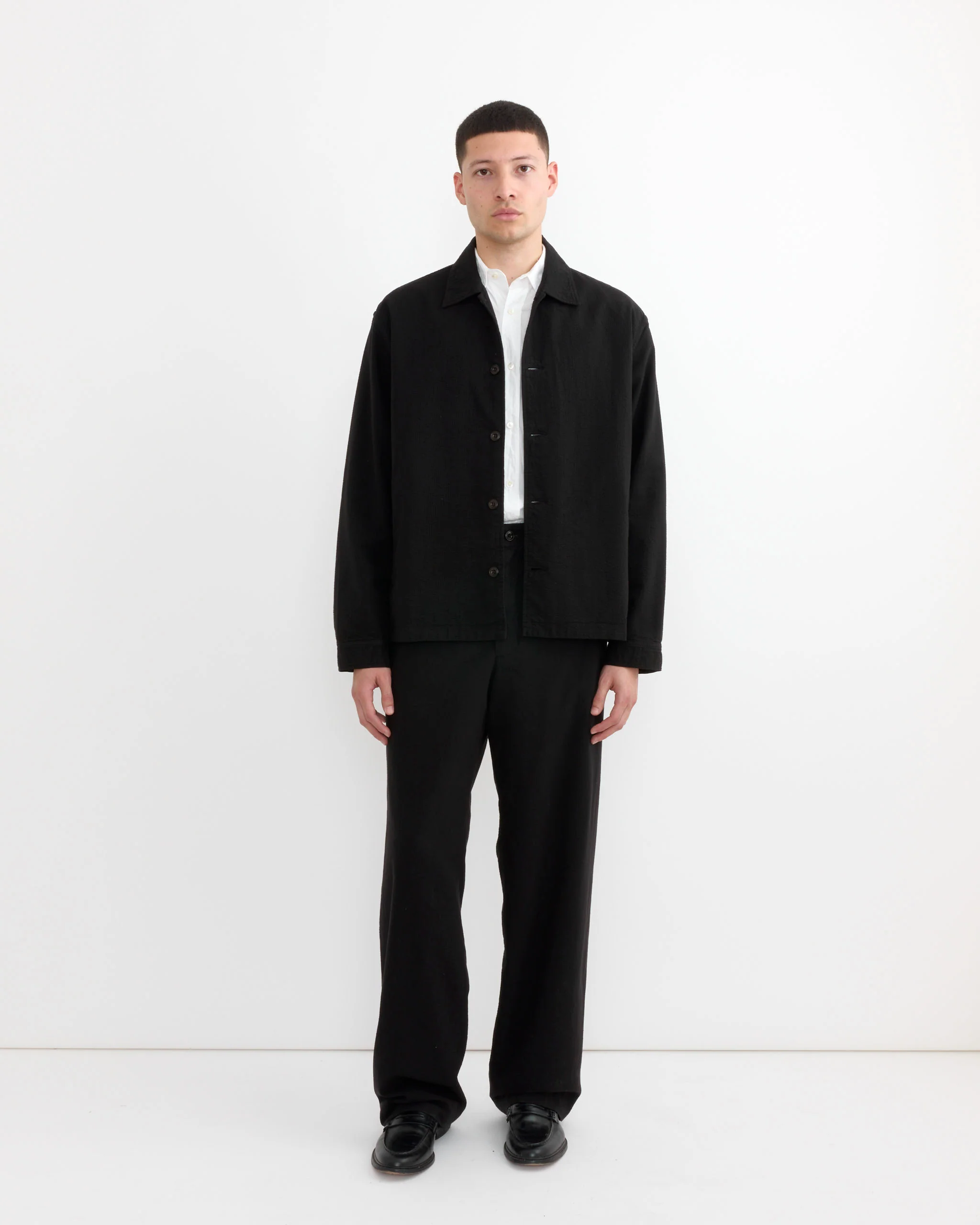 Lakeside Trouser in Japanese Seersucker Black - Image 3