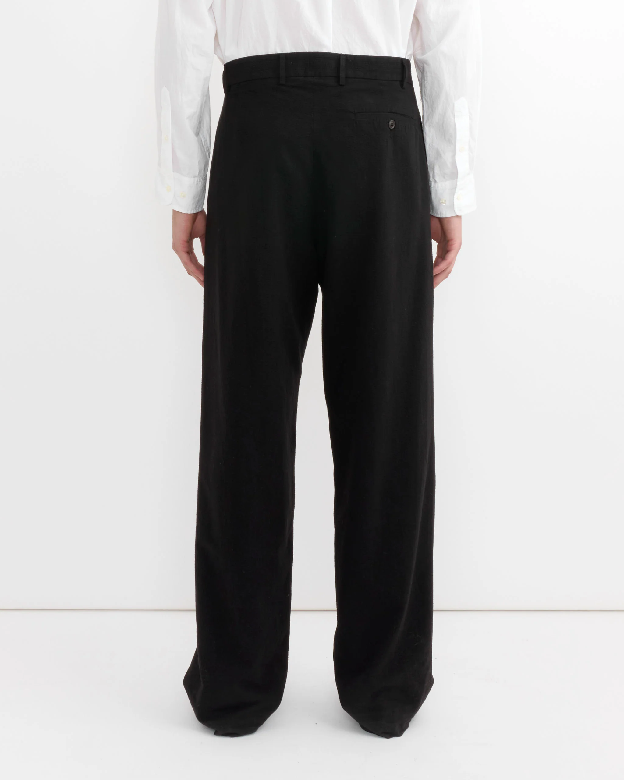 Lakeside Trouser in Japanese Seersucker Black - Image 5