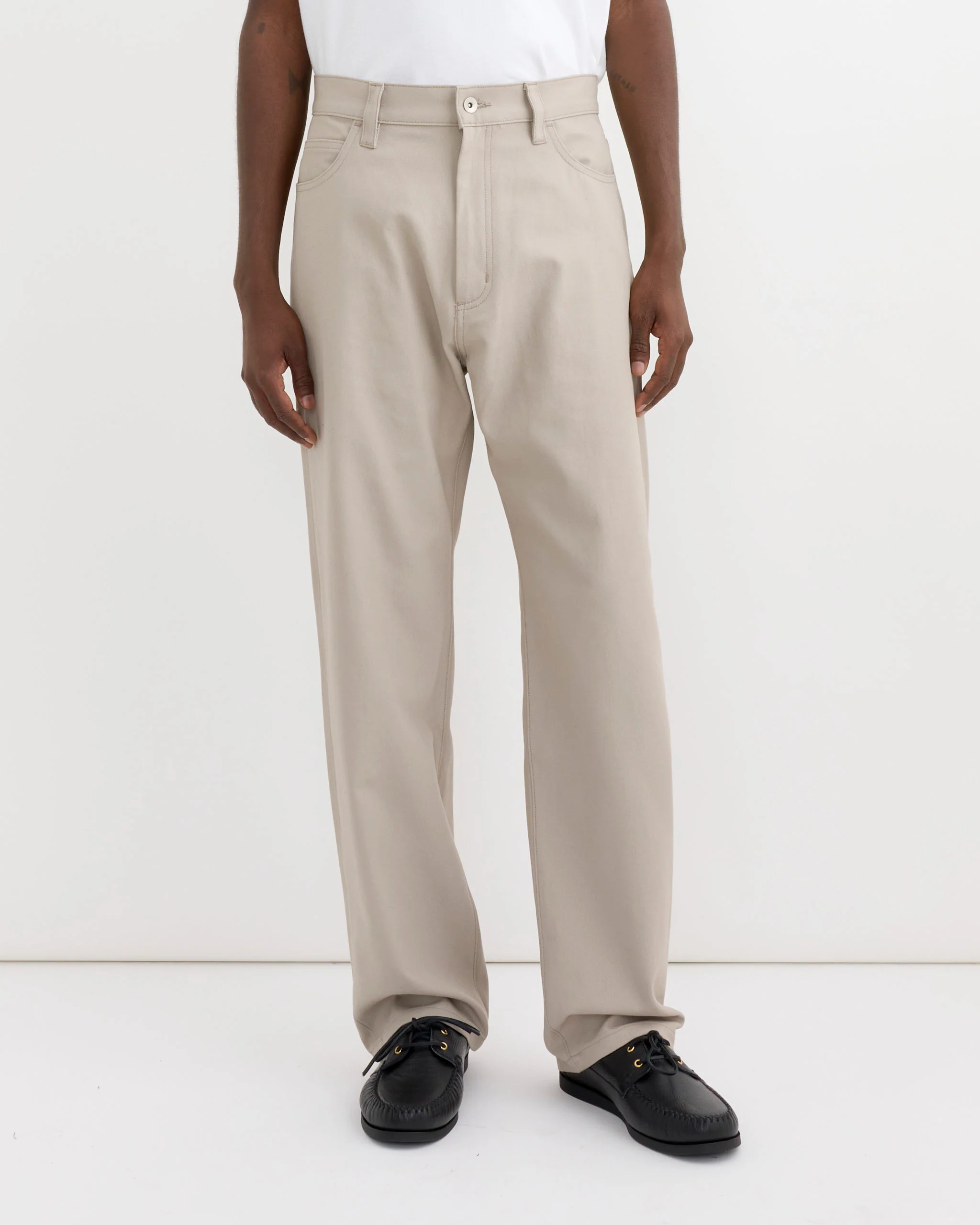 Ply Jean in Japanese Cotton Twill Greige - Image 3