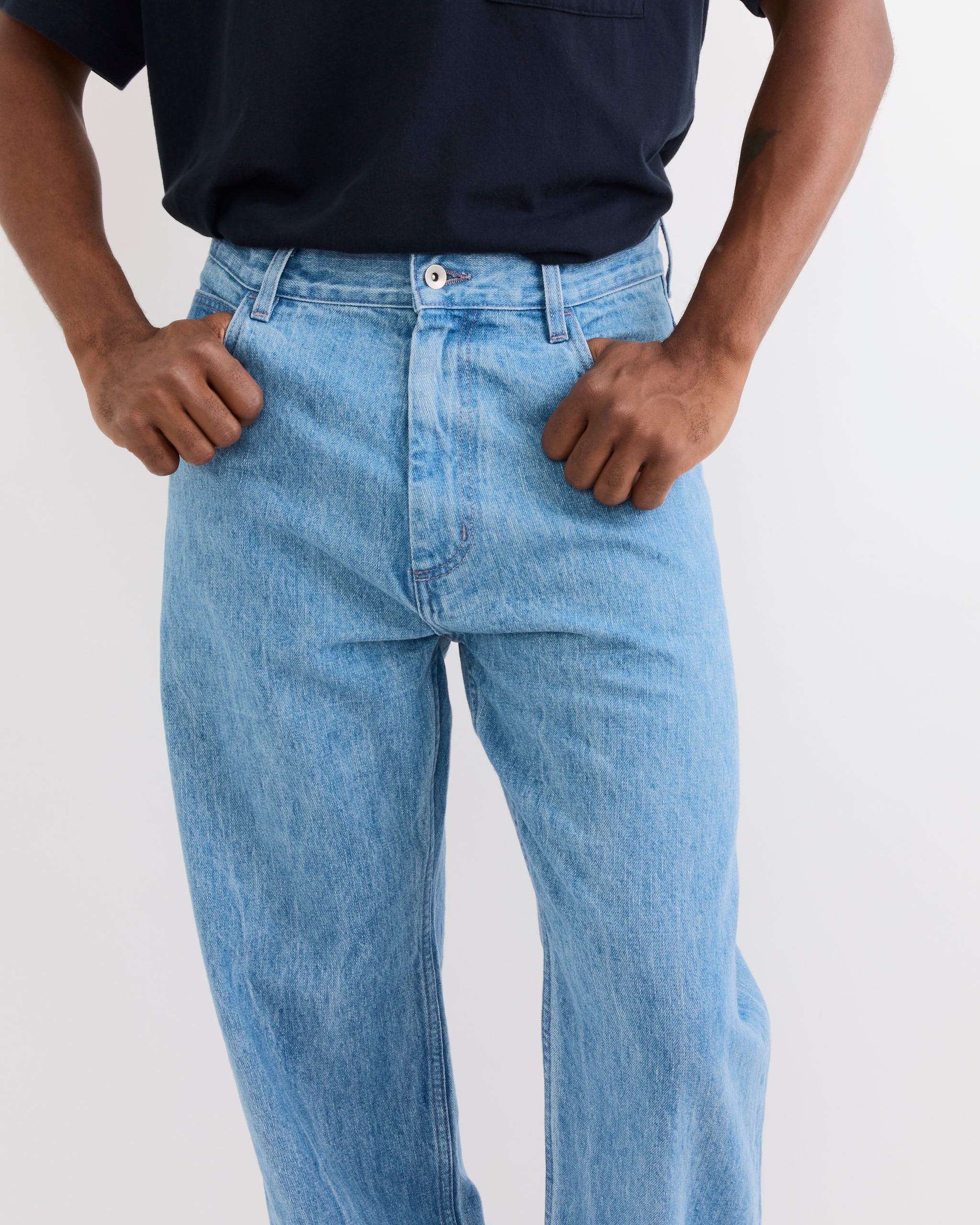 Ply Jean in Selvedge Denim Light Blue - Image 3