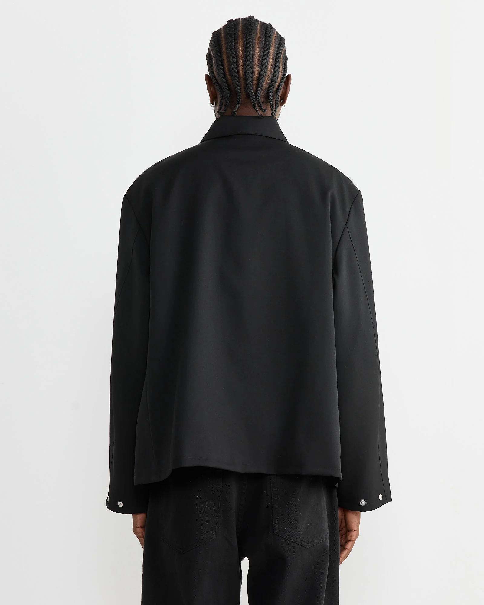 Rohe Jacket in Wool Twill Black - Image 5
