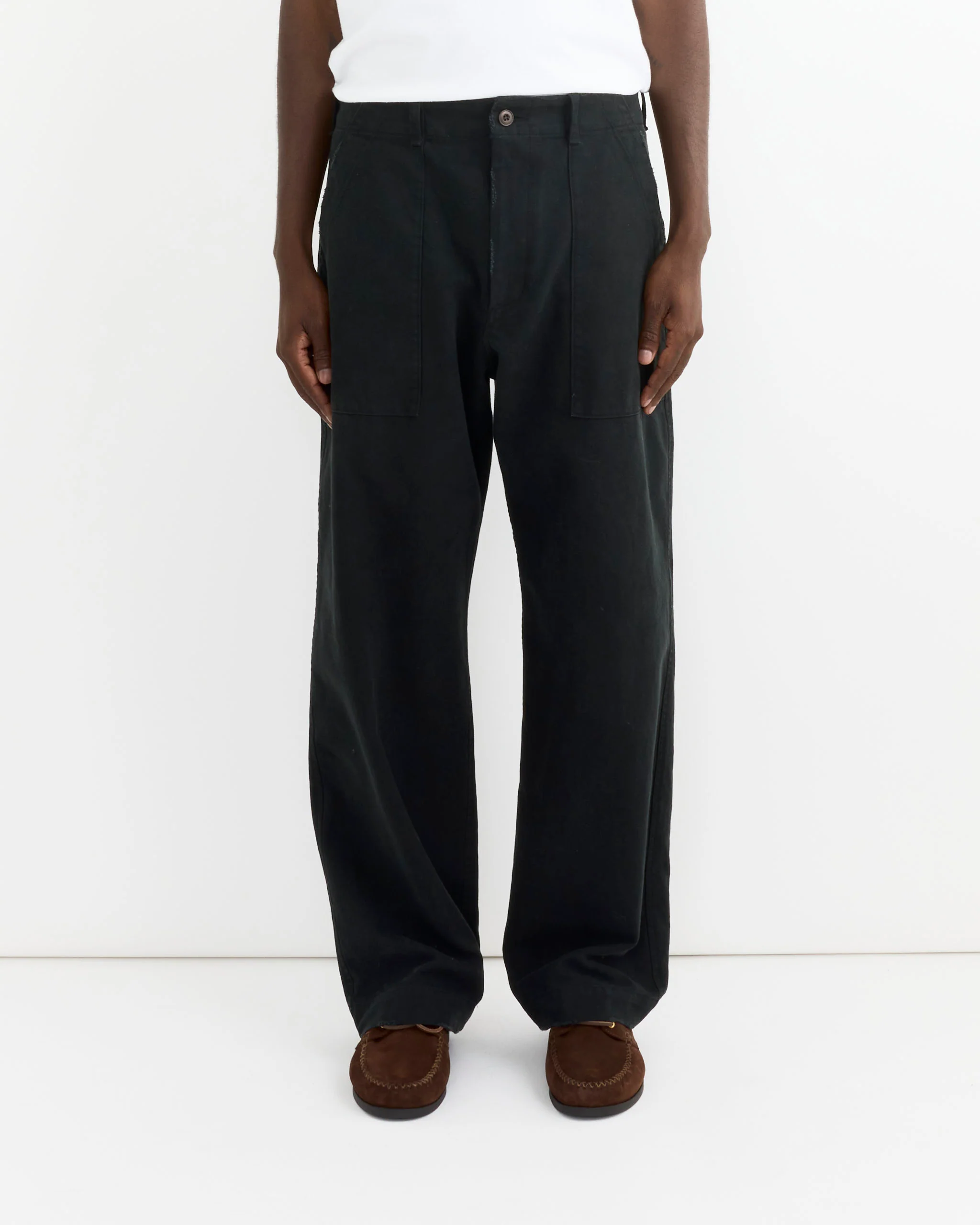 Toyon Pant in French Cotton Twill Black - Image 3