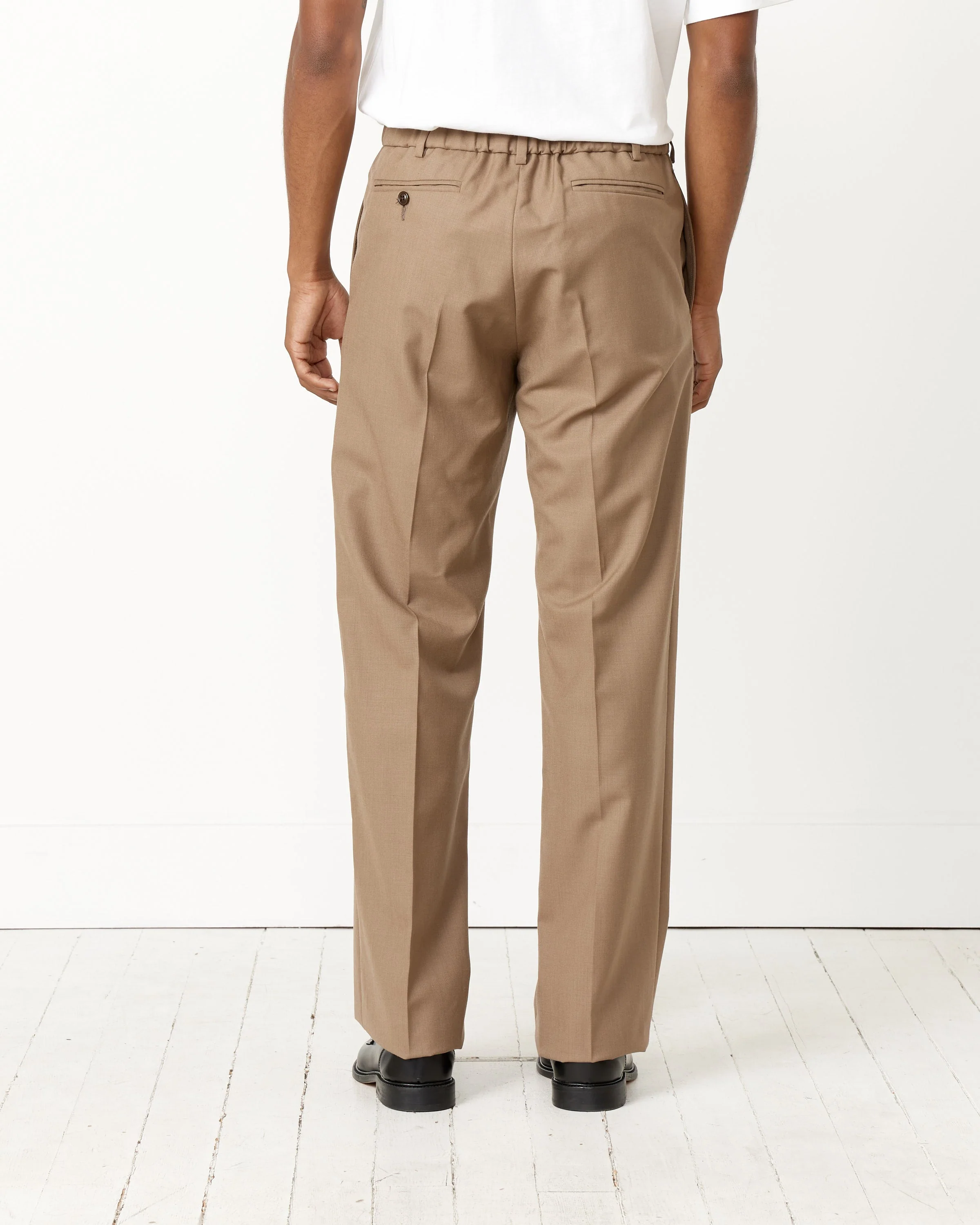 West Coast Tropical Wool Pant in Khaki - Image 4