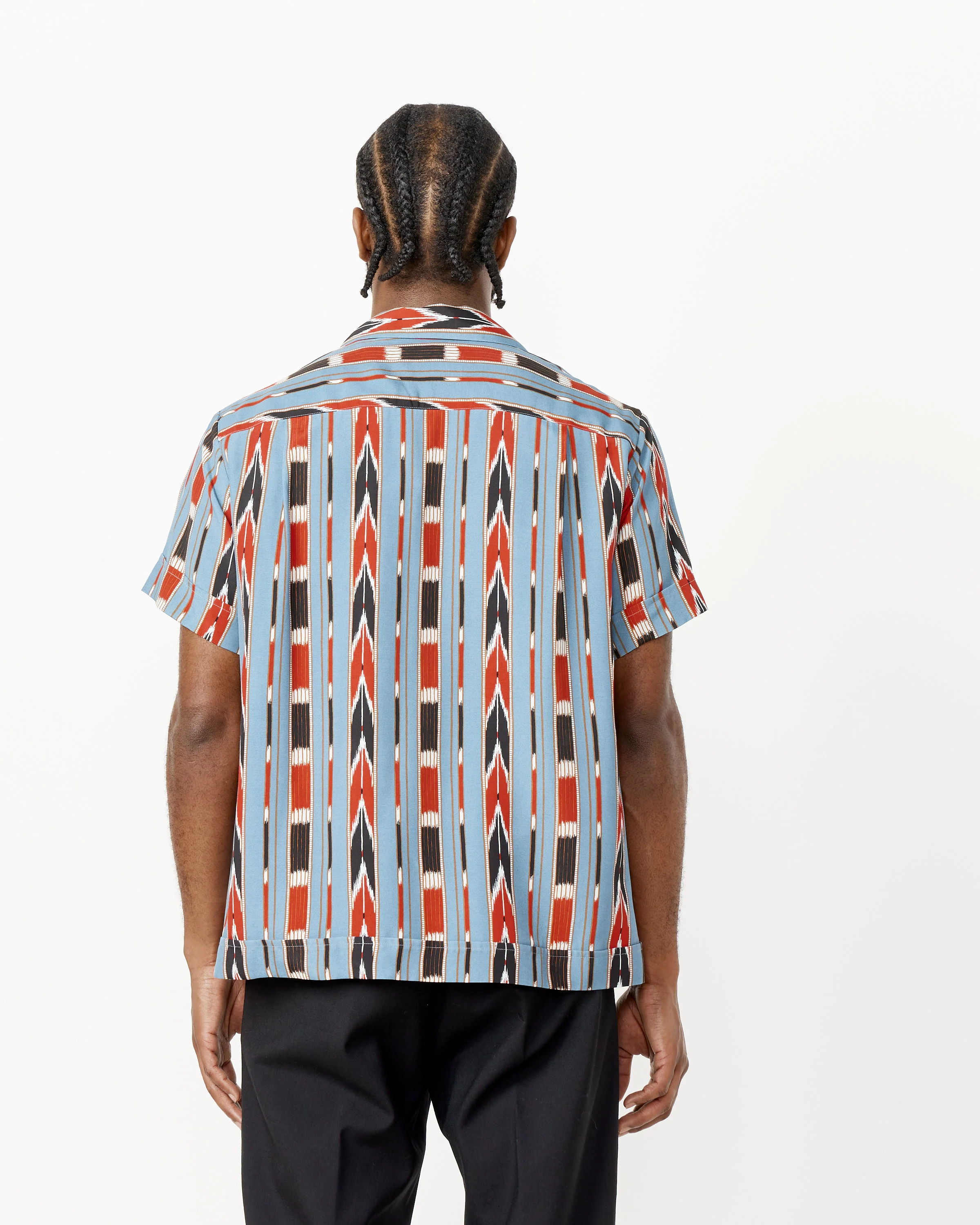 Rayon Beaded Stripe Zach Short Sleeve Shirt - Image 12