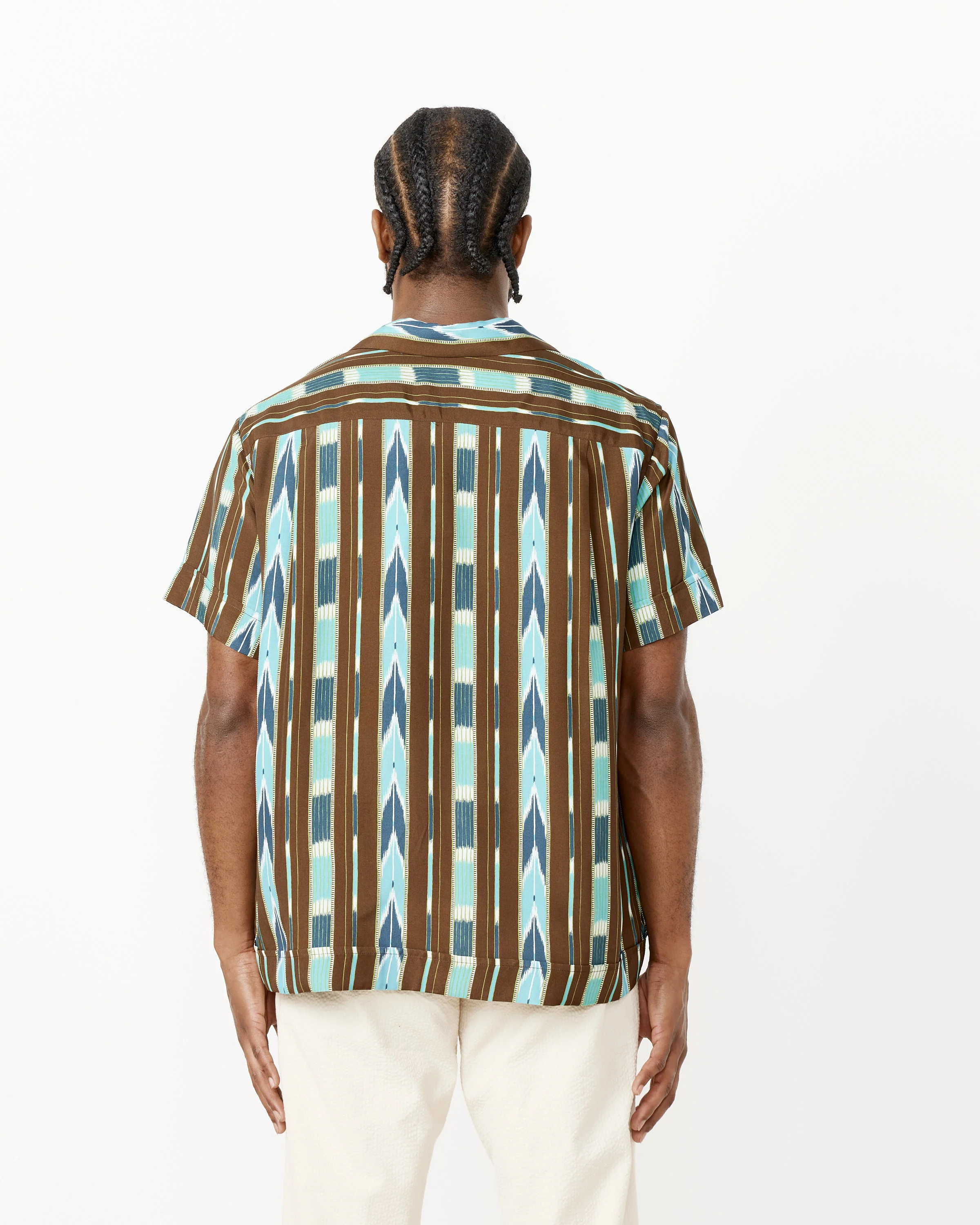 Rayon Beaded Stripe Zach Short Sleeve Shirt - Image 6
