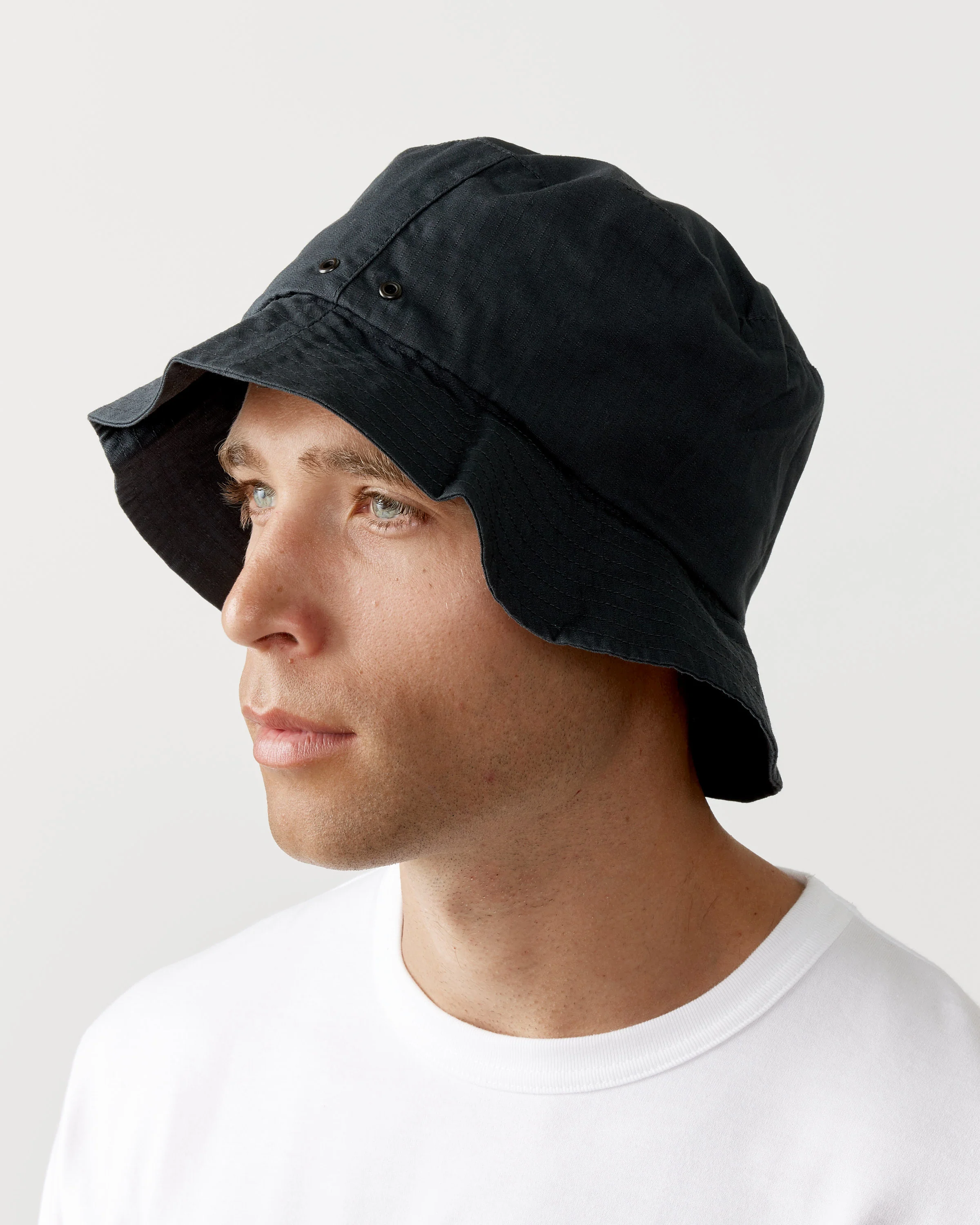 Takibi Light Ripstop Hat in Black - Image 2