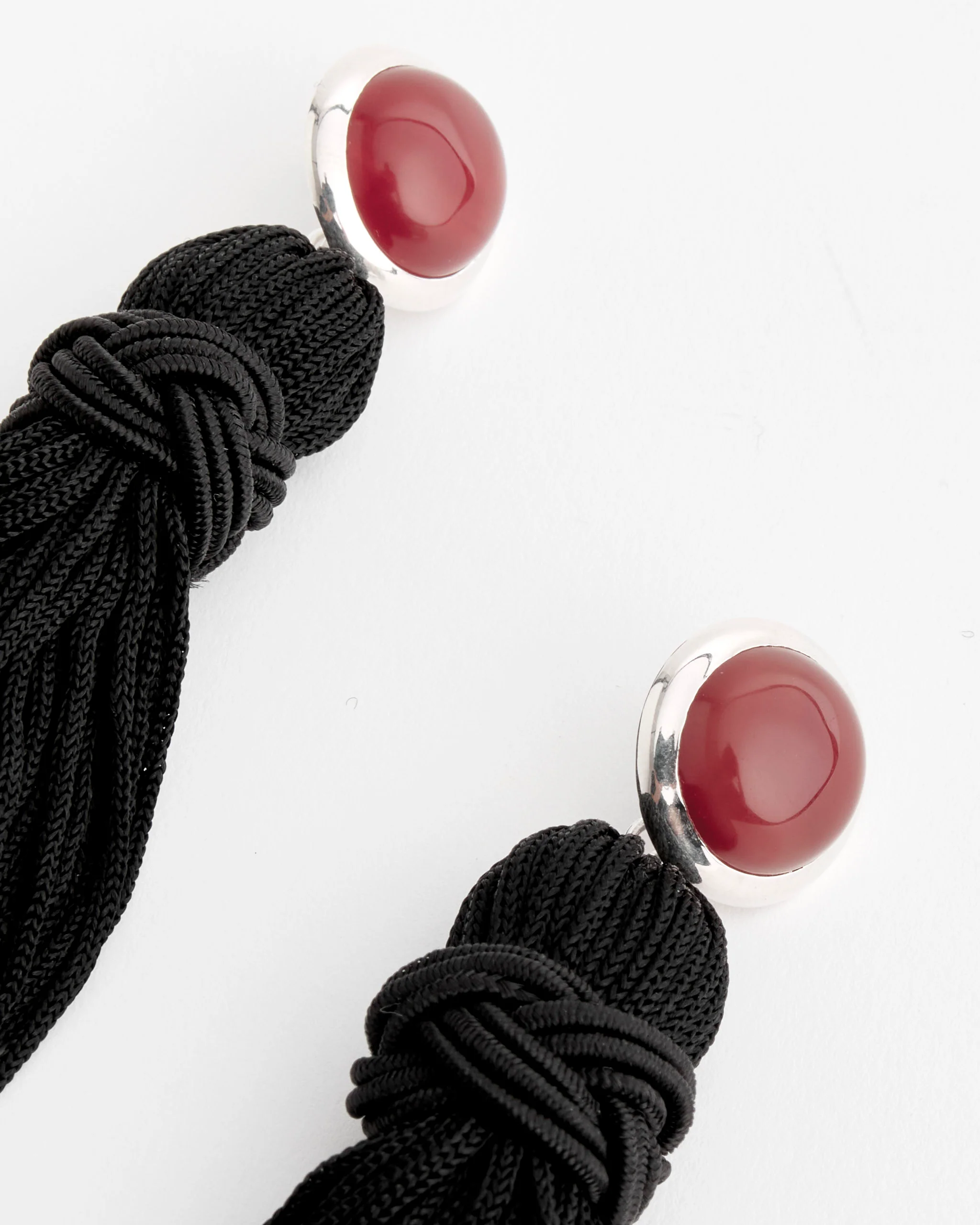 Cleo Tassel Carnelian Earrings - Image 3