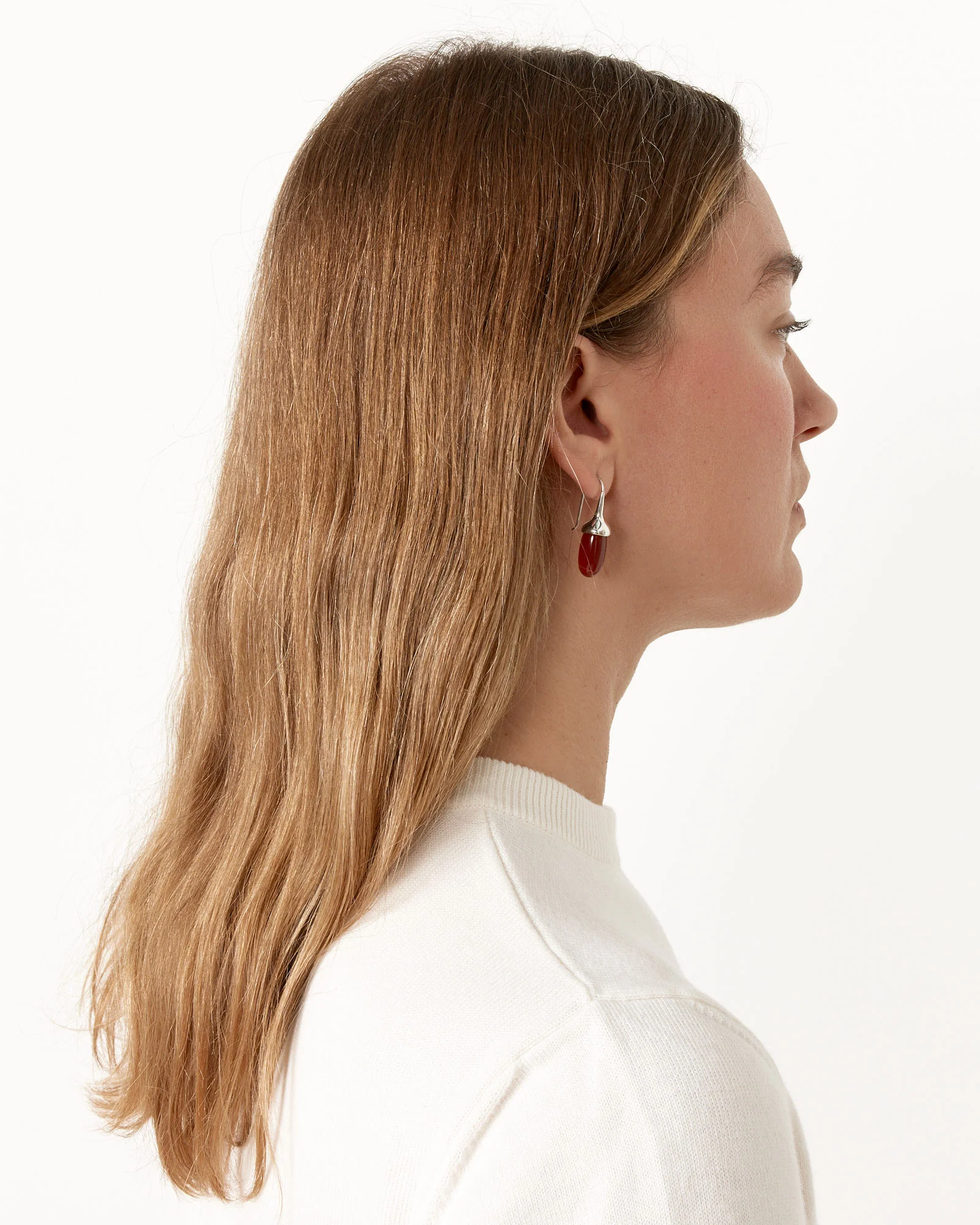 Dripping Stone Earrings in Garnet - Image 4