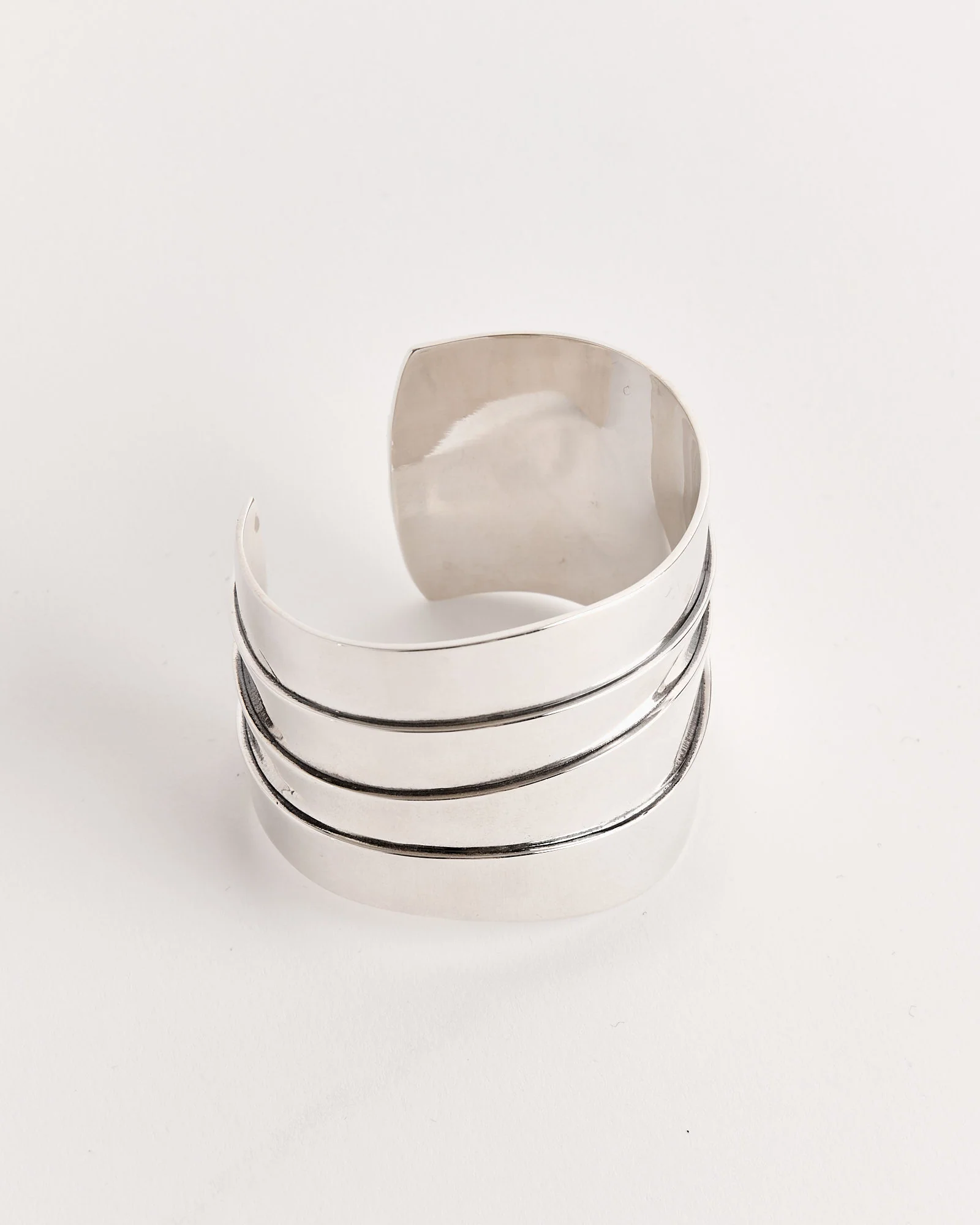 Medium Wave Cuff in Sterling Silver