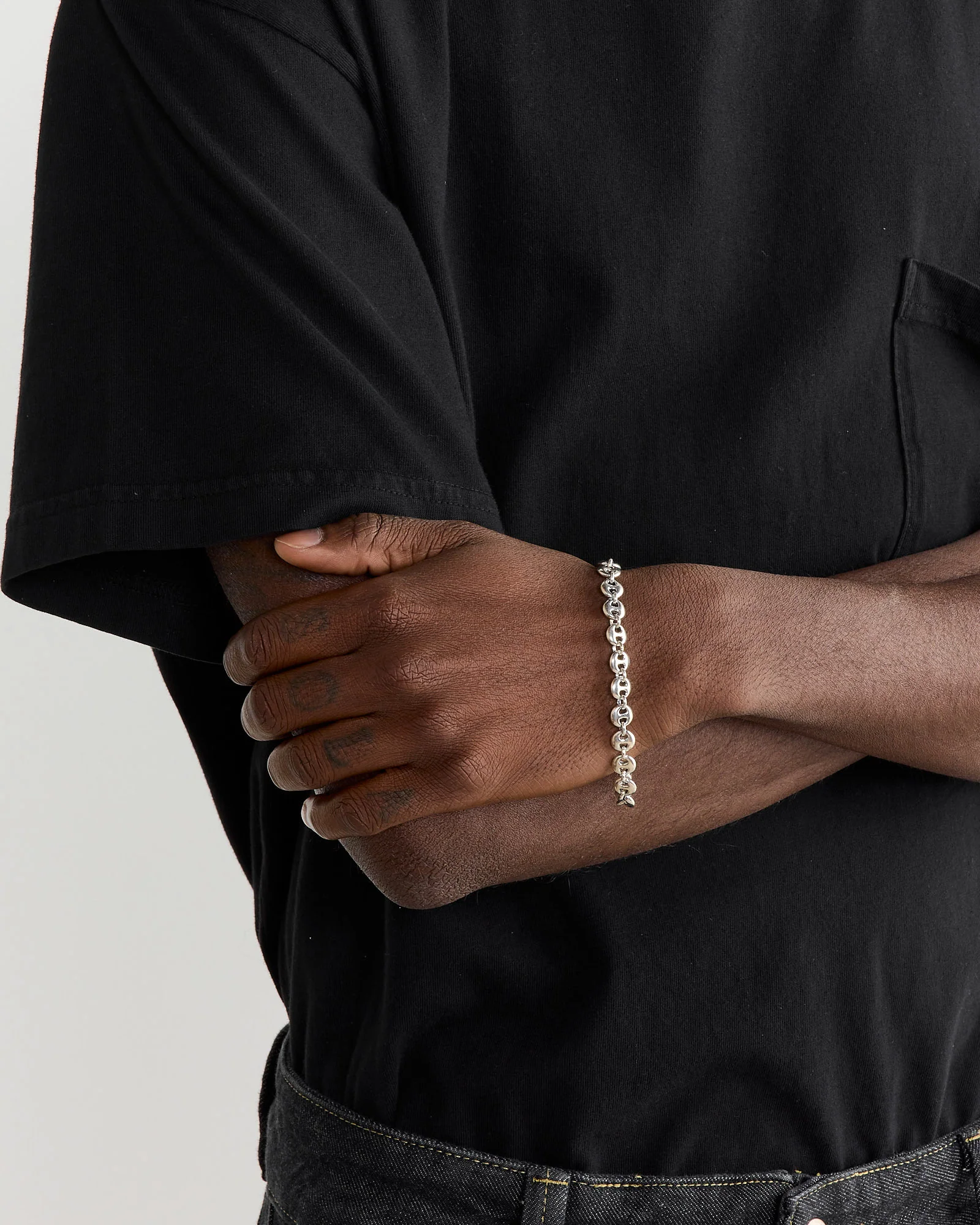 Small Circle Link Bracelet in Sterling Silver - Image 4