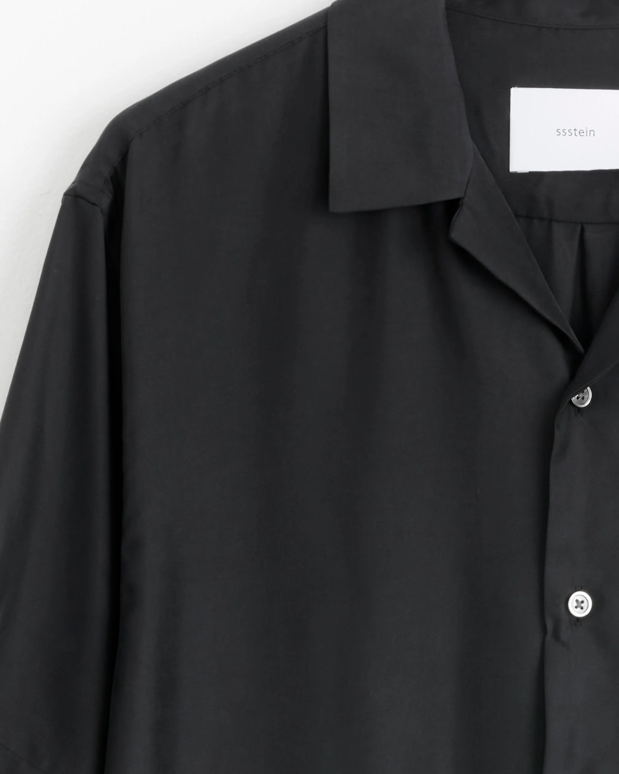 Cupro Twill Oversize Shirt in Black - Image 2