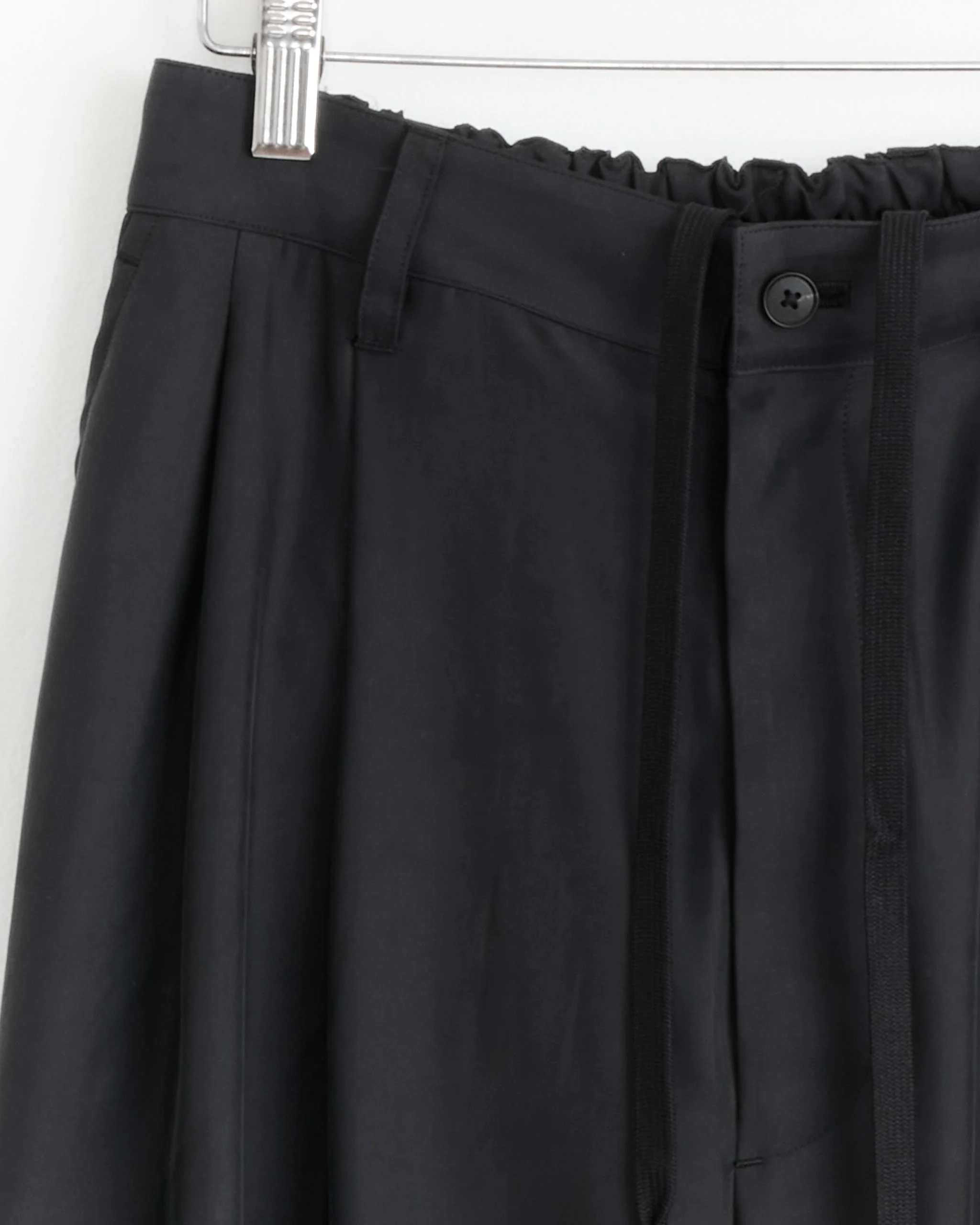Cupro Twill Wide Easy Trouser in Black - Image 2