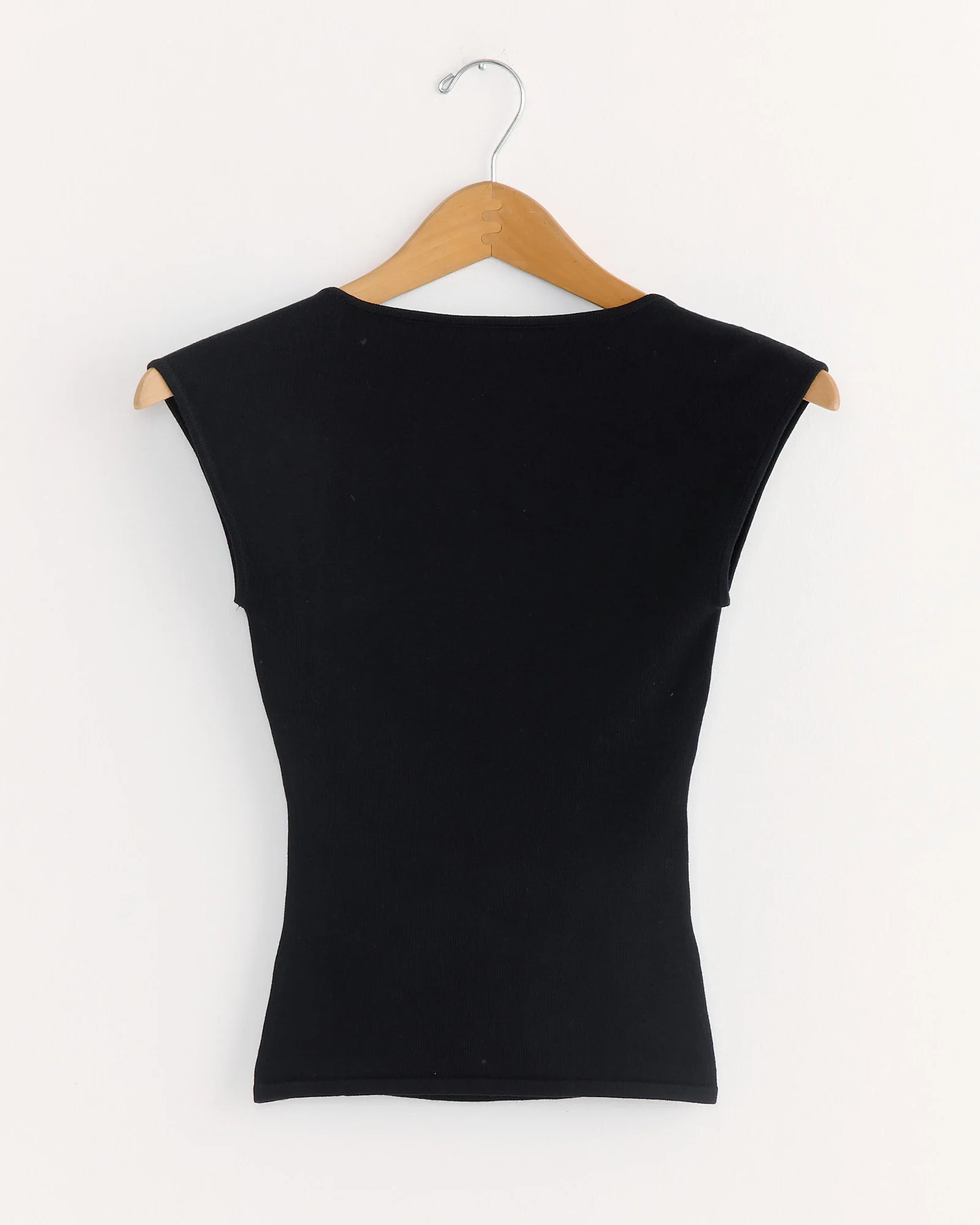 Sculpted Ballet Knit Top in Black