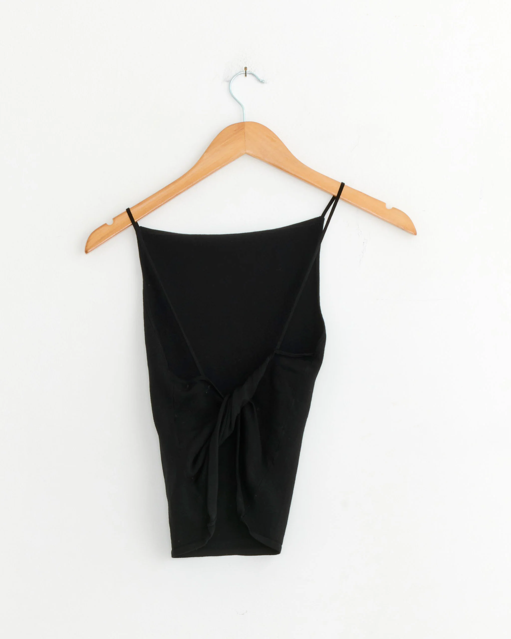 Twist Back Knit Top in Black - Image 4