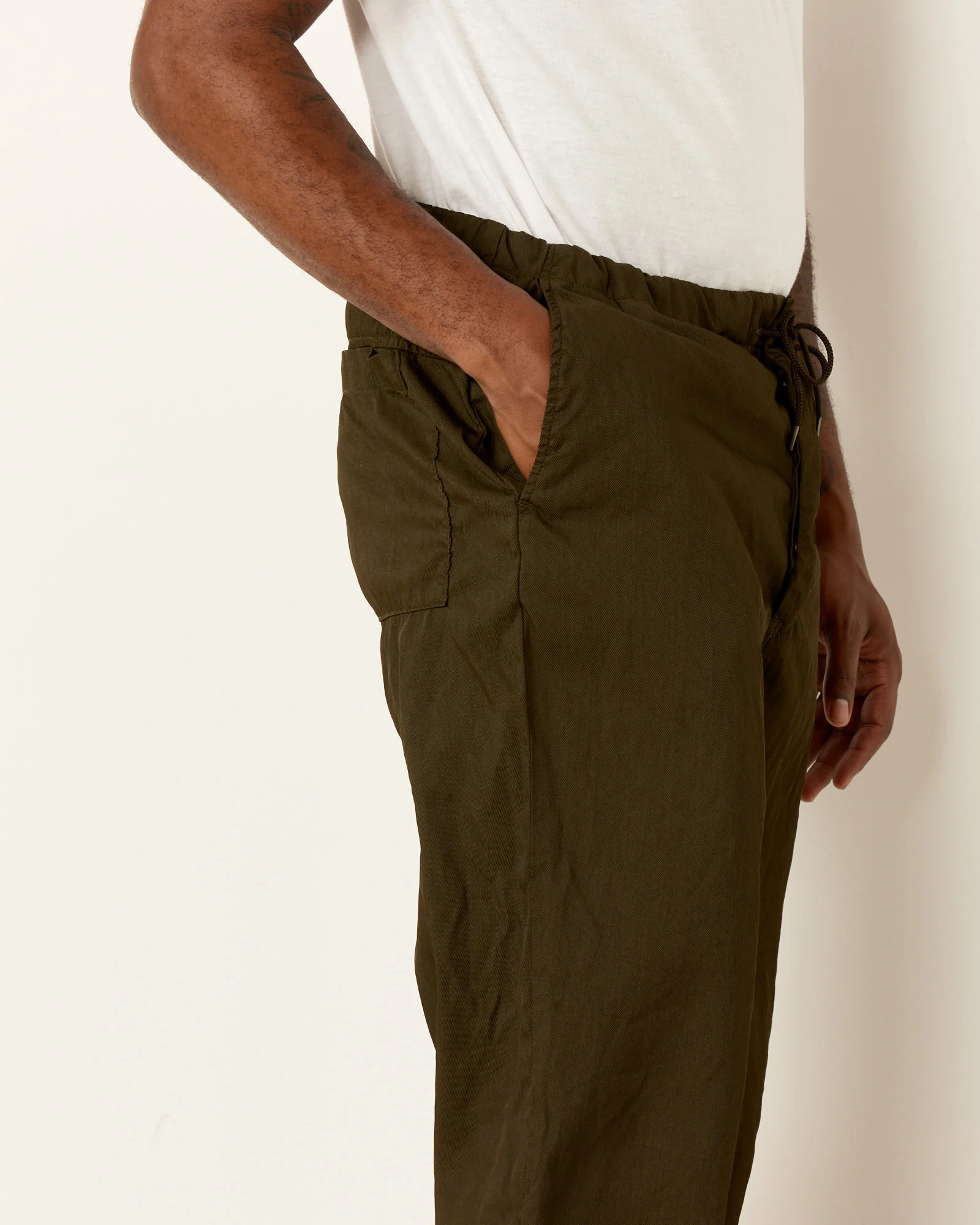 Garment Dye Easy Pant in Dark Olive - Image 3