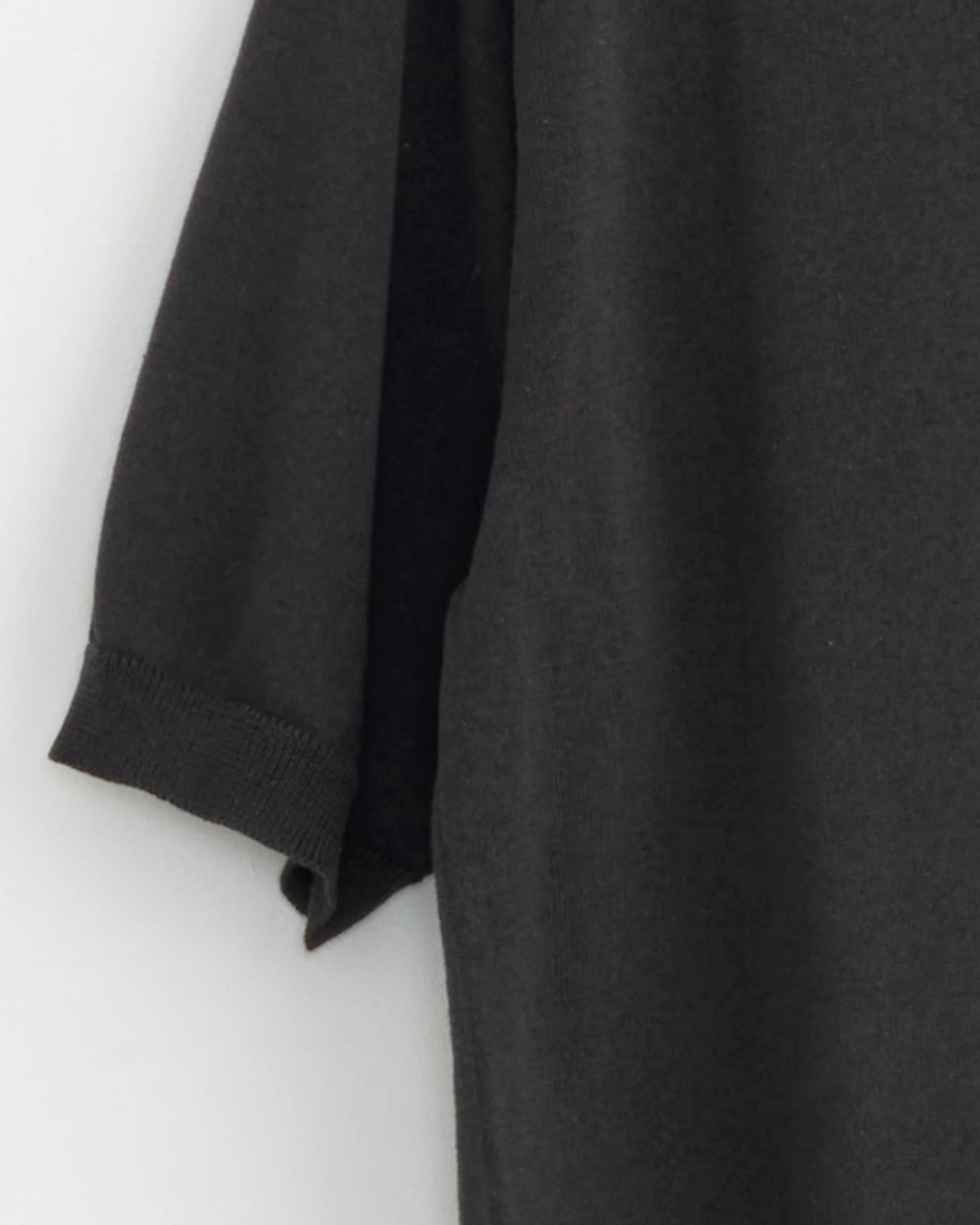 Half Sleeve Knit T-Shirt in Ink Black - Image 2