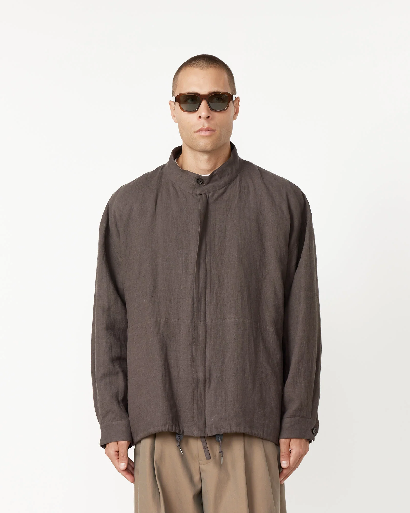 Peach Skin Linen Blouson