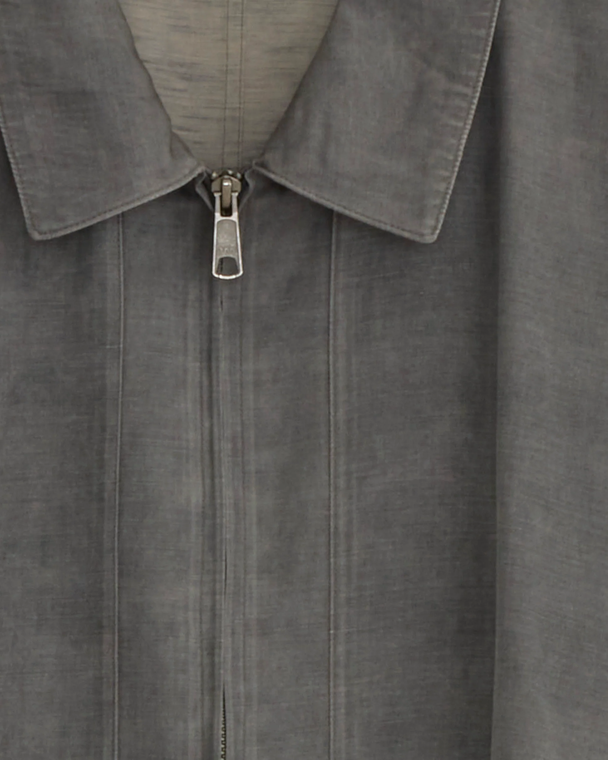 Pigment Print Zip Up Blouson in Dusty Grey - Image 2