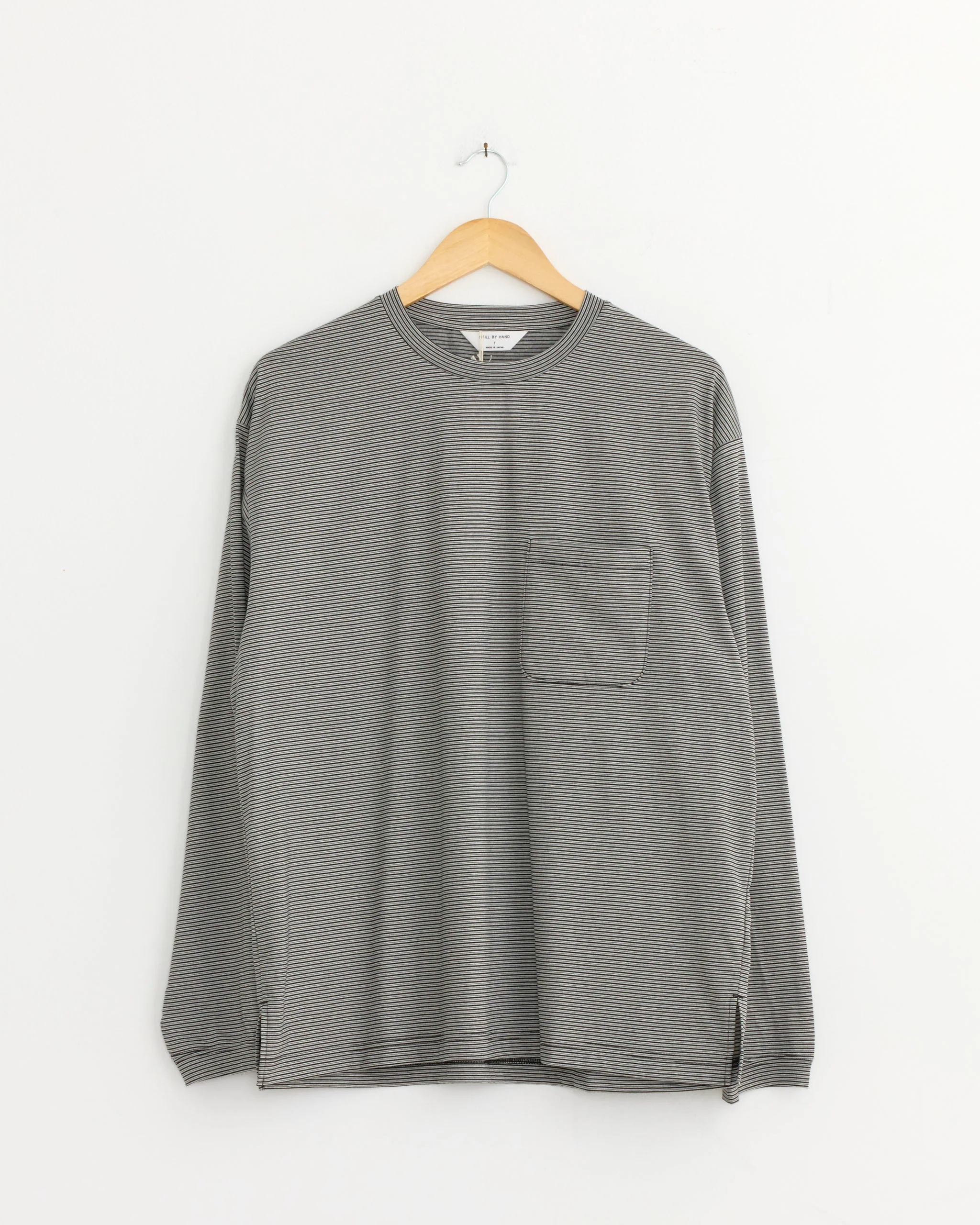 Striped T-Shirt in Grey/Black